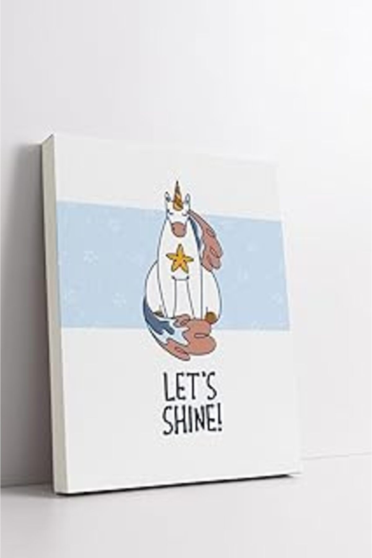Hediyesepeti Let'S Shine | Unicorn Tasarımlı Bebek Odasına Özel Kanvas Tablo 30X40 Cm