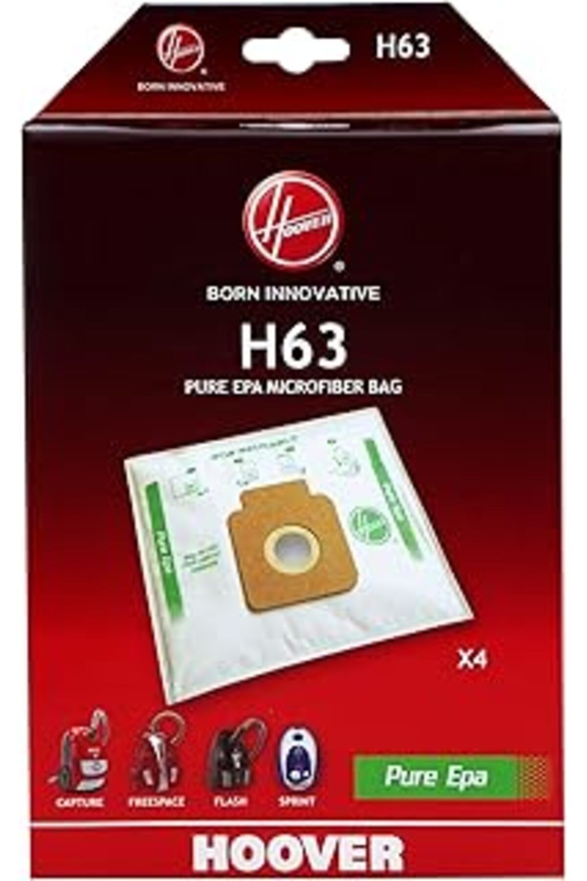 Hoover H63 Freespace Mikrofiber Torbalar (X4)
