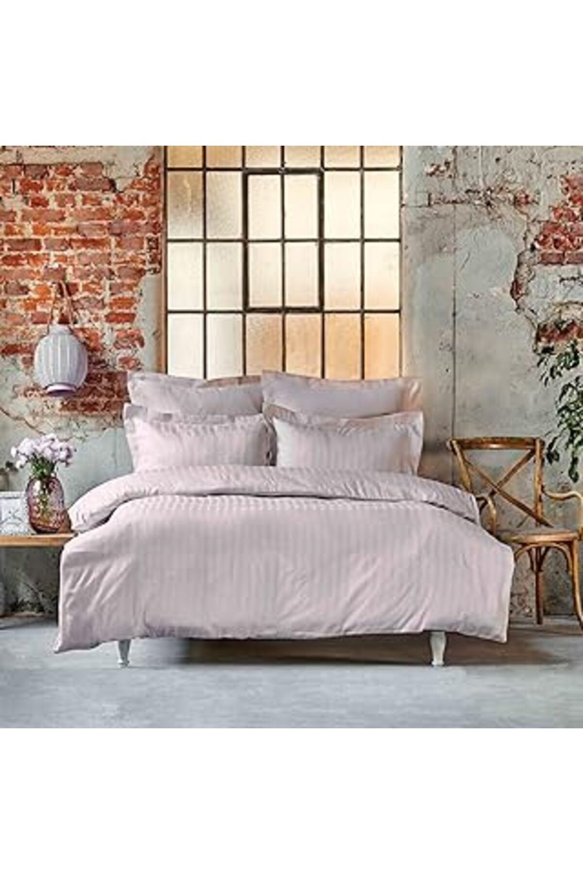 Karaca Home Charm Bold Pudra%100 Pamuk Saten Çift Kişilik Nevresim Takımı
