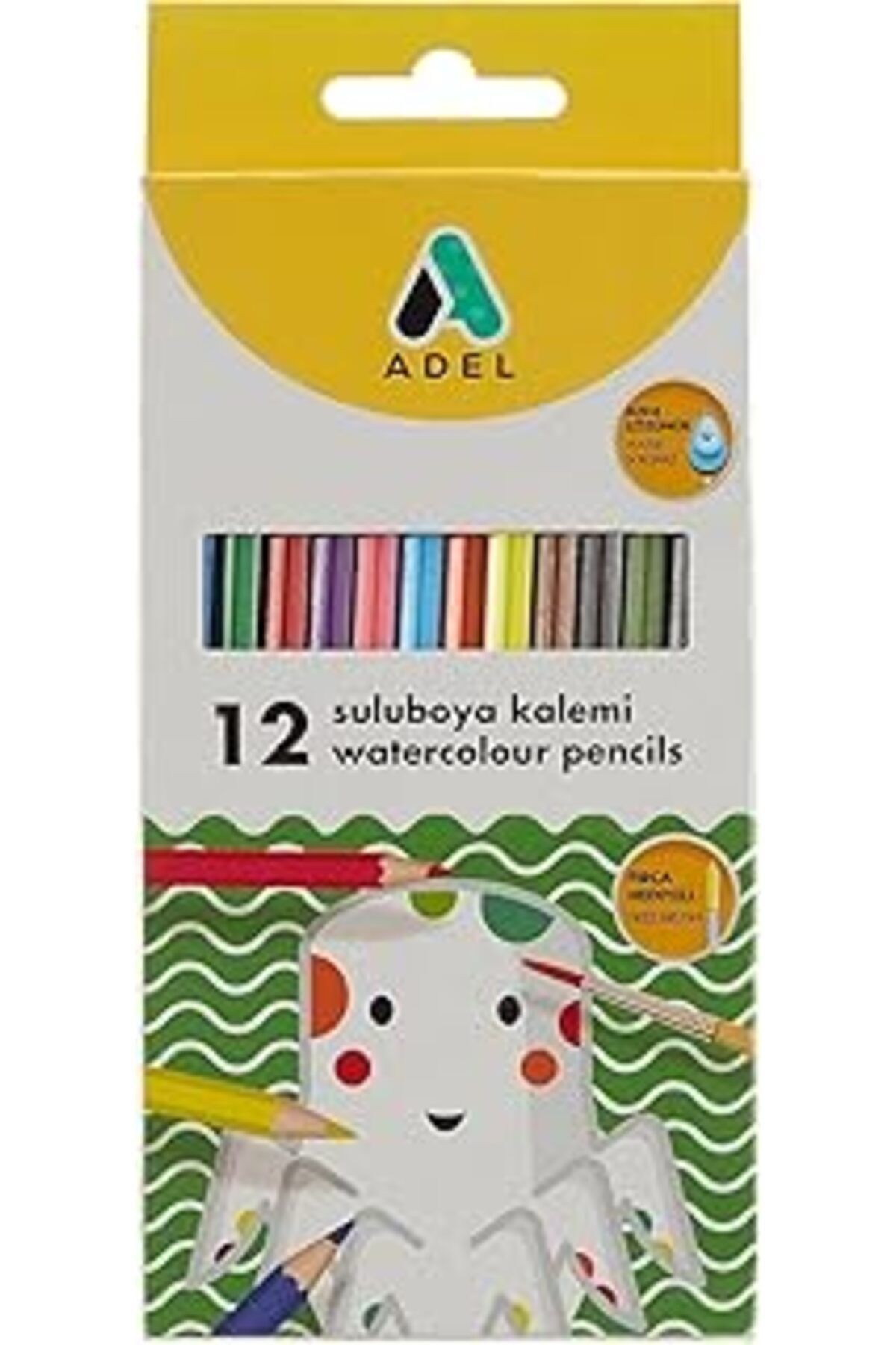 Adel 2162610001 Adel Aquarell Boya Kalemi 12 Renk