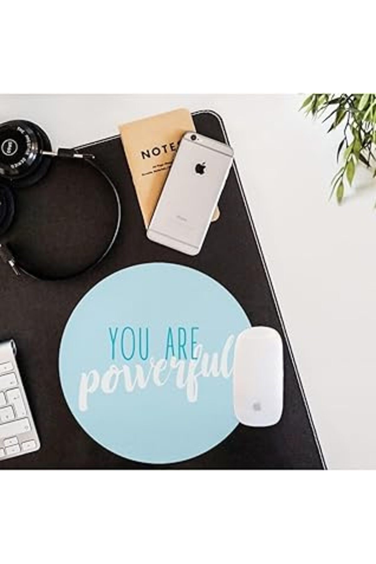 Hediyesepeti Arkadaşa Hediye Motto Tasarımlı Yuvarlak Mouse Pad - Mousepad - Mouse Pad - Fare Altlı