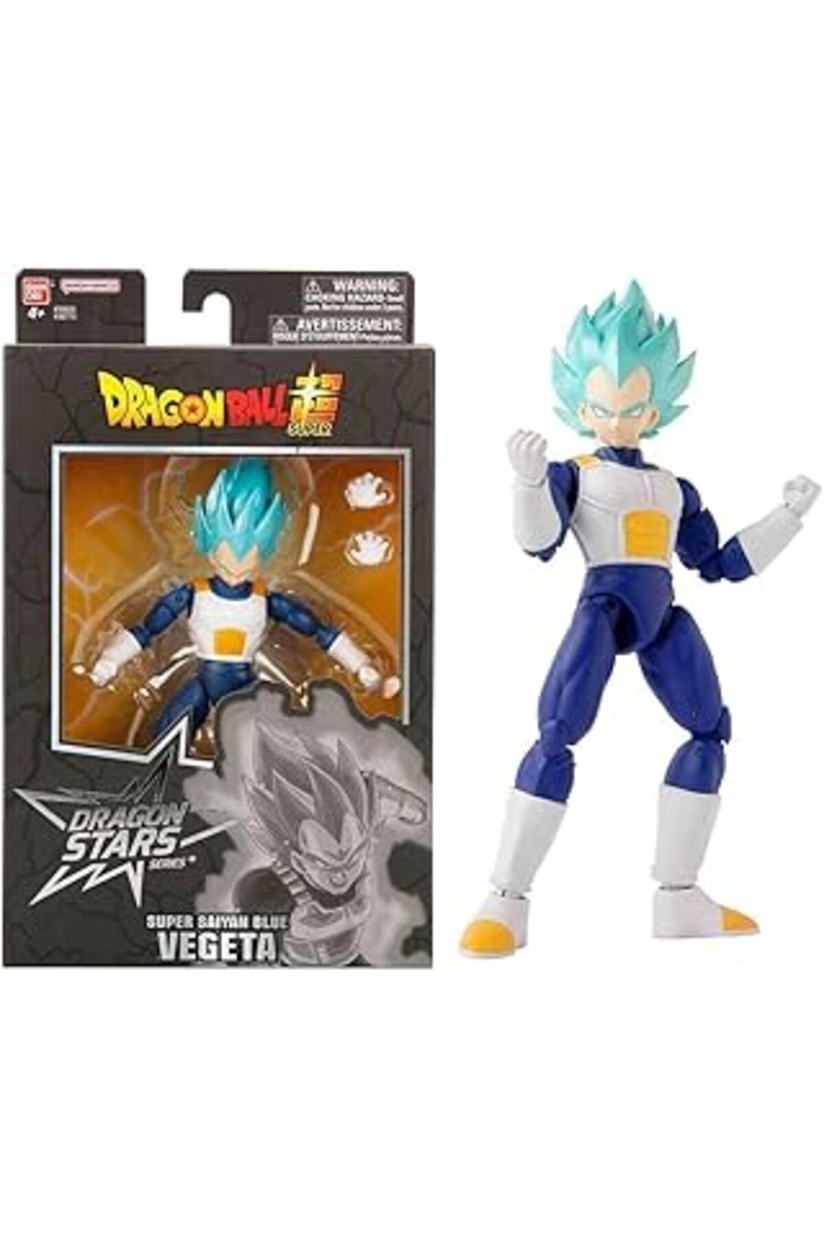 Bandai 16 Cm Dragon Ball Super Saiyan Blue Vegeta Poz Verilebilir Figür, Dragon Stars Serisi
