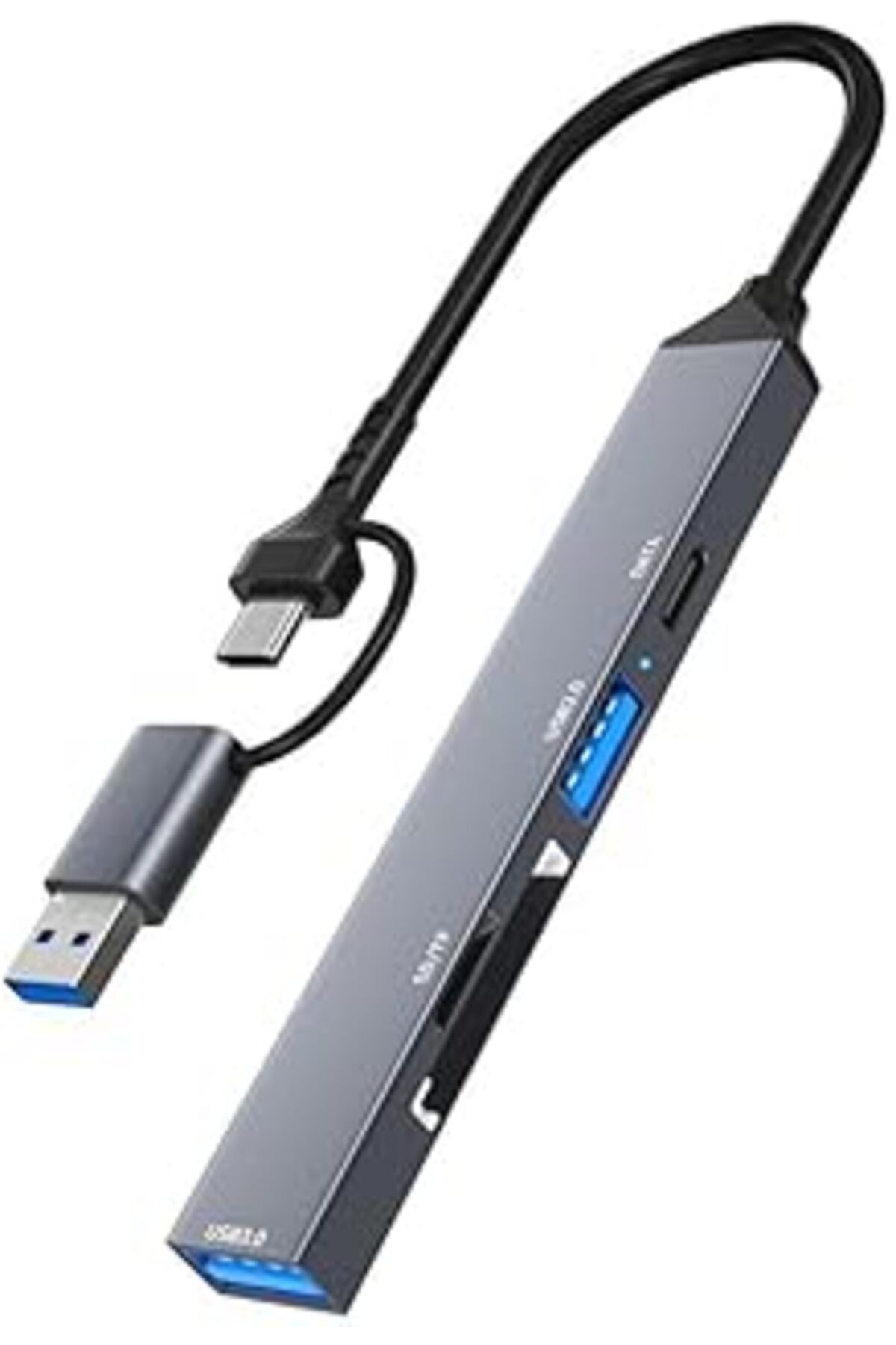 Apera Nr22 5ın1 Type-c Usb Otg Kablolu Hub Dock Istasyonu Usb 3.0 5gbps Veri Aktarımı Kart Okuyucu