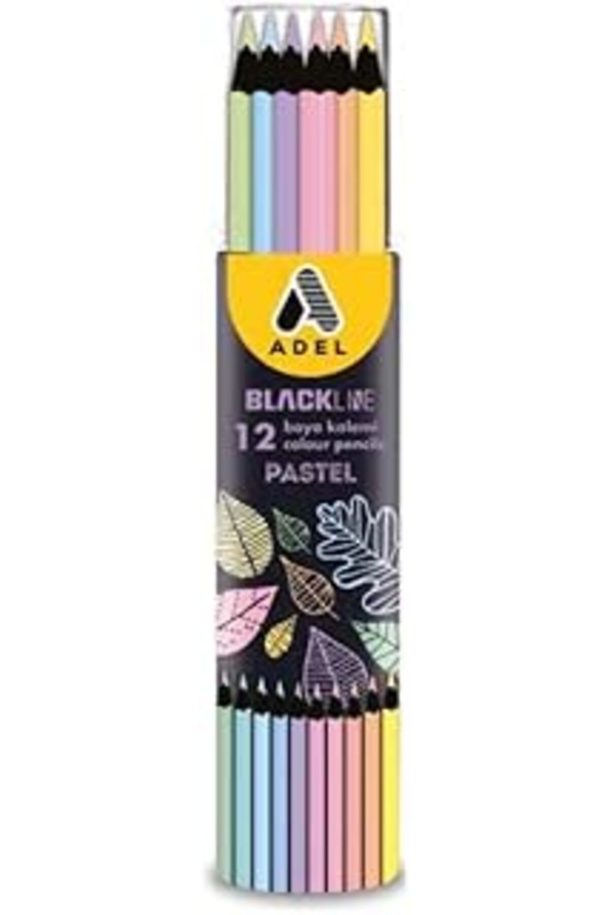 Adel Blackline Pastel Renkler Boya Kalemi 12 Renk