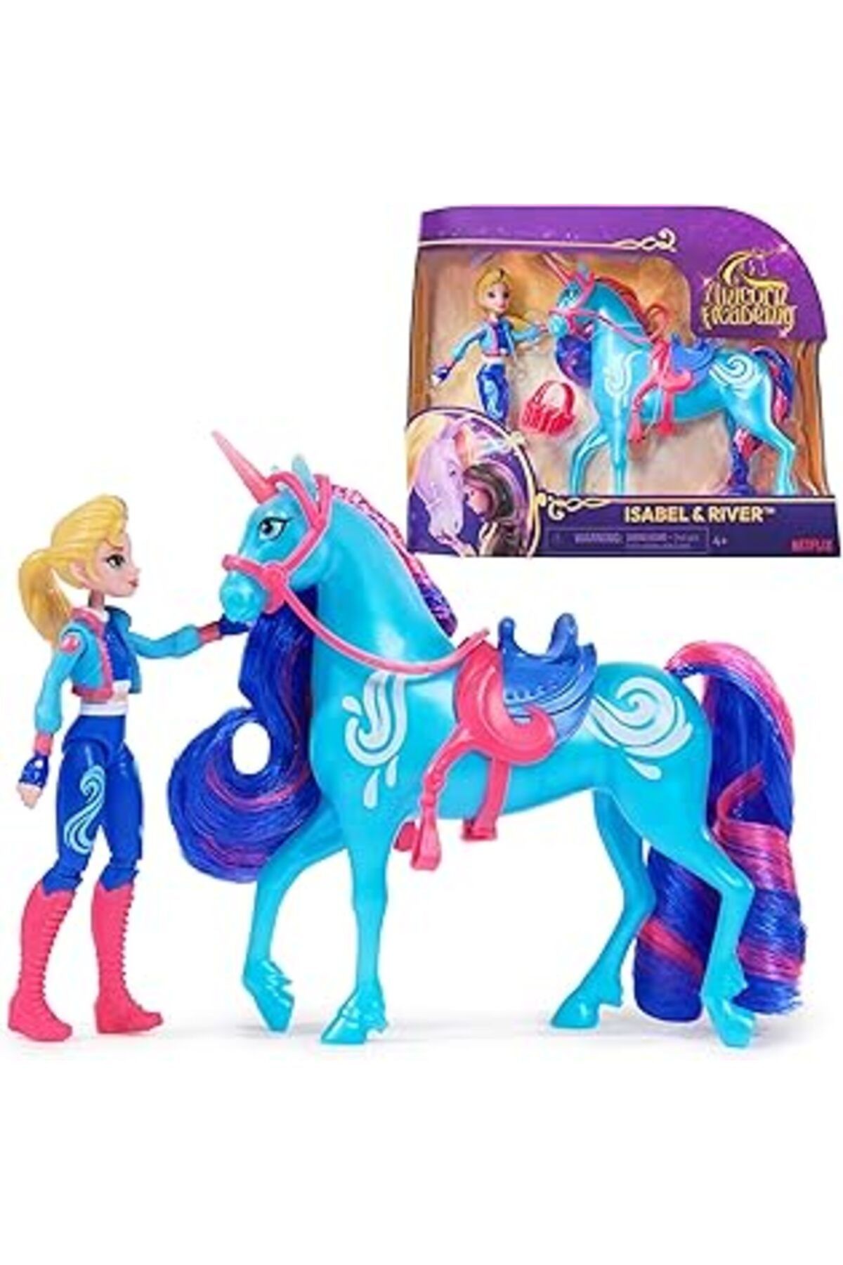 Unicorn Academy, Isabel & River Seti, 2 Sürüş Aksesuarı Ve Saç Şekillendirme Aleti, Bebekler Ve Tek