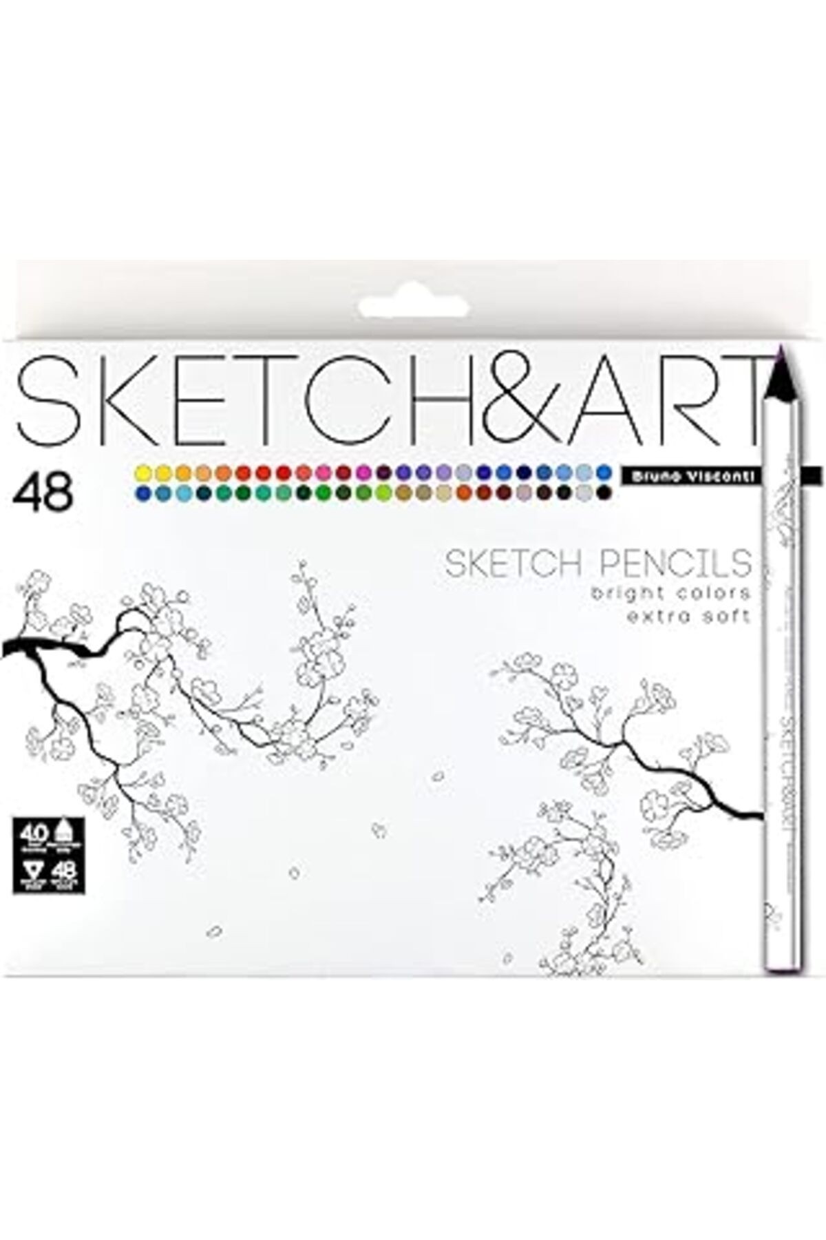 Bruno Visconti Sketch&art Profesyonel Kuru Boya Kalemi (48 RENK)
