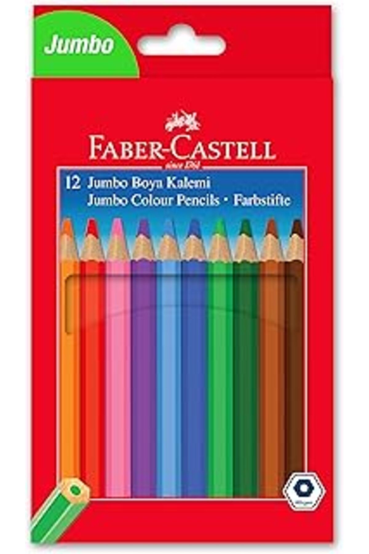 Faber-Castell Jumbo Boya Kalemi, 12 Renk