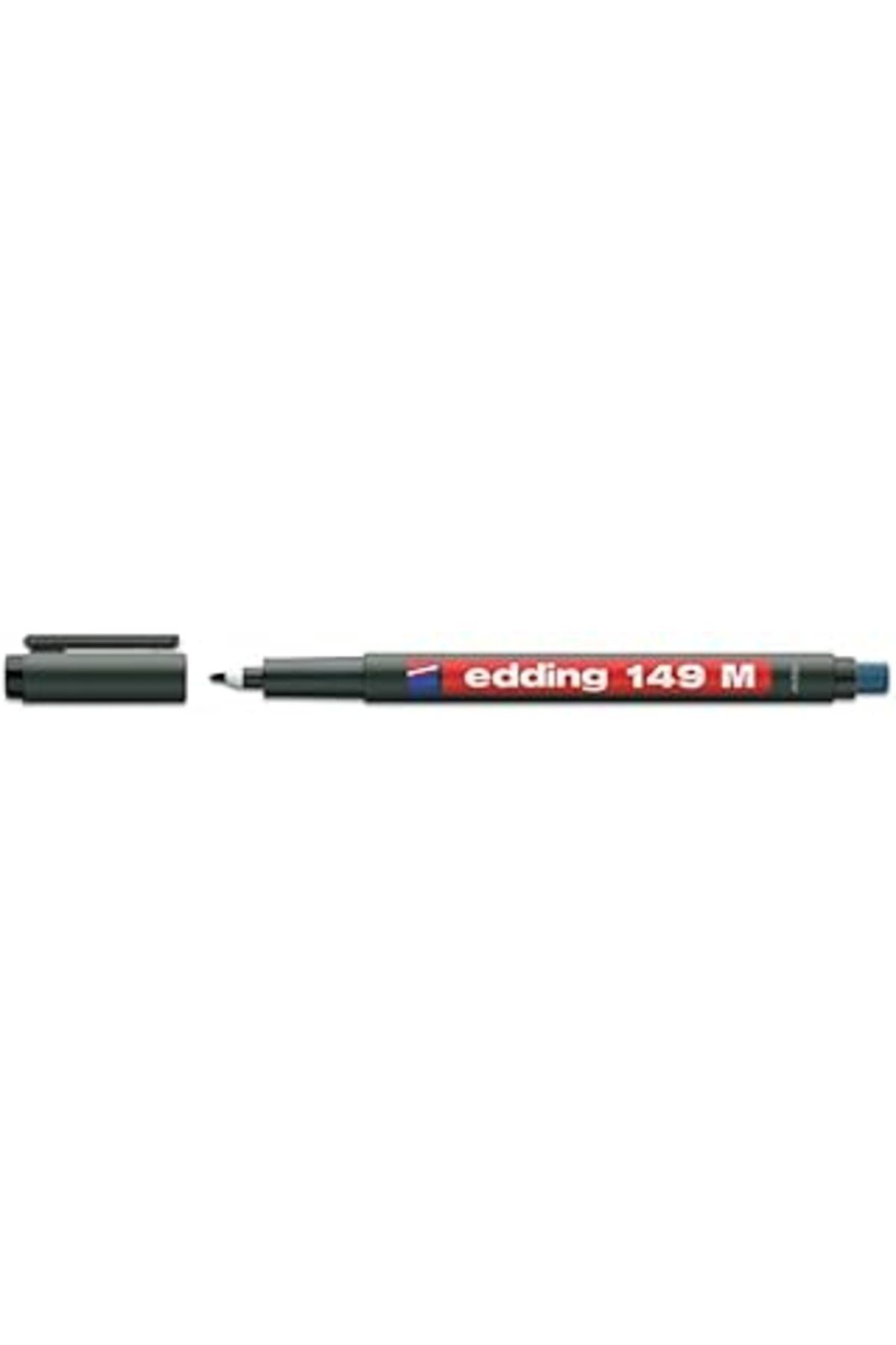 Edding 149 M Silgili Permanent Kalem - Asetat Kalemi - Mavi - 10 Kalem - Yuvarlak Uç 1 Mm