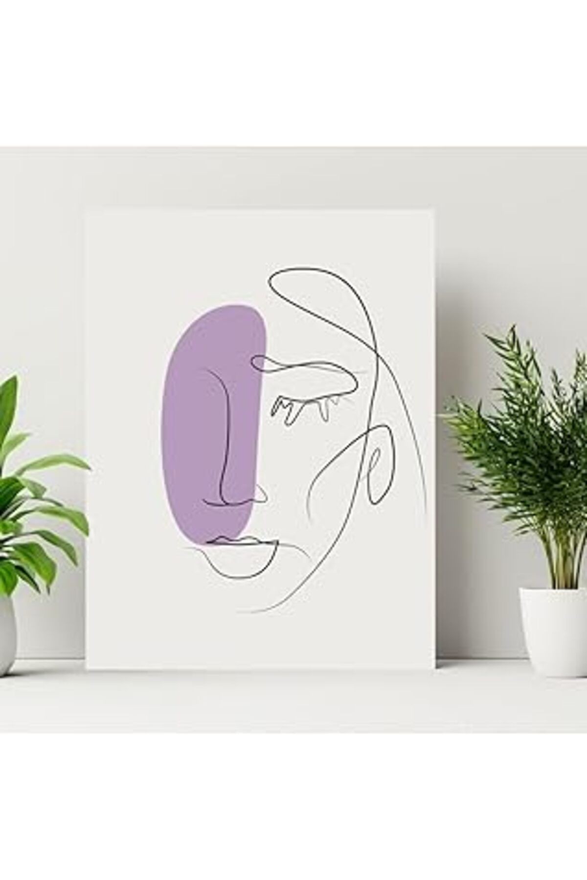 Hediyesepeti Line Art Woman Tasarımlı Dekorasyon 30x40 Kanvas Tablo