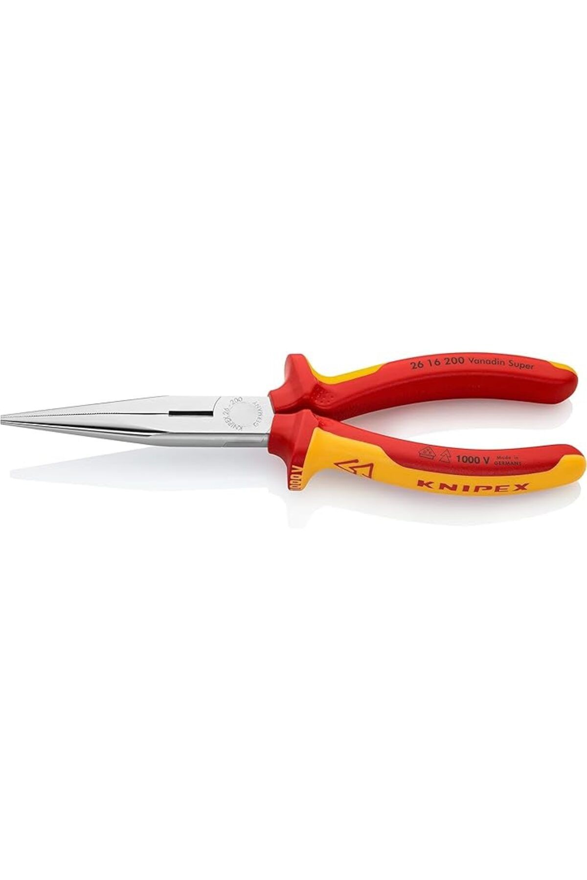 Knipex Keskin Kenarlı Kargaburun Pense (LEYLEK GAGA PENSE) Krom Kaplama, Çok Bileşenli Manşonlarla