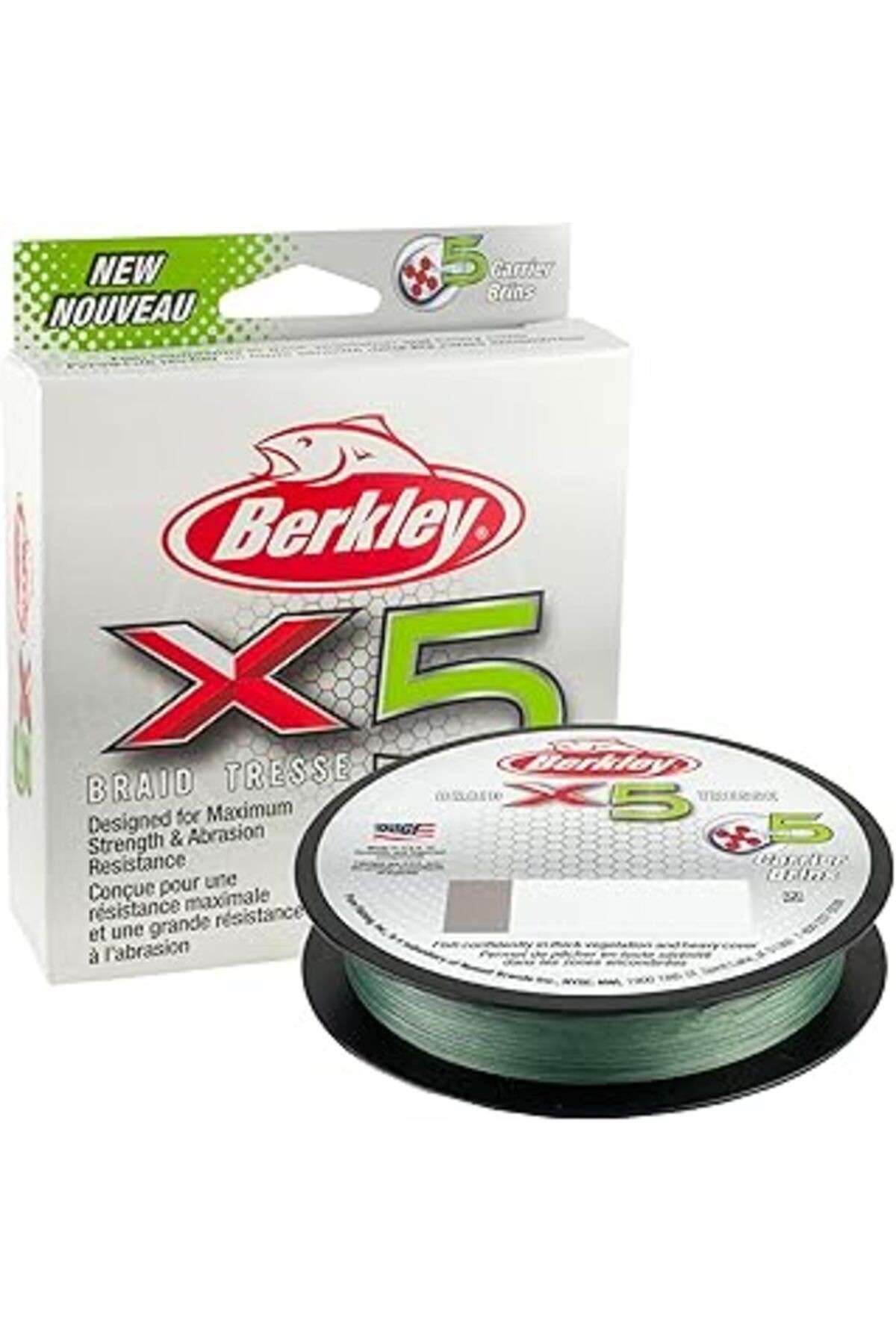 Berkley X5 Ip Olta Misinası Low-Vis Green 0.25 Mm - 300 M, 18.1 Kg