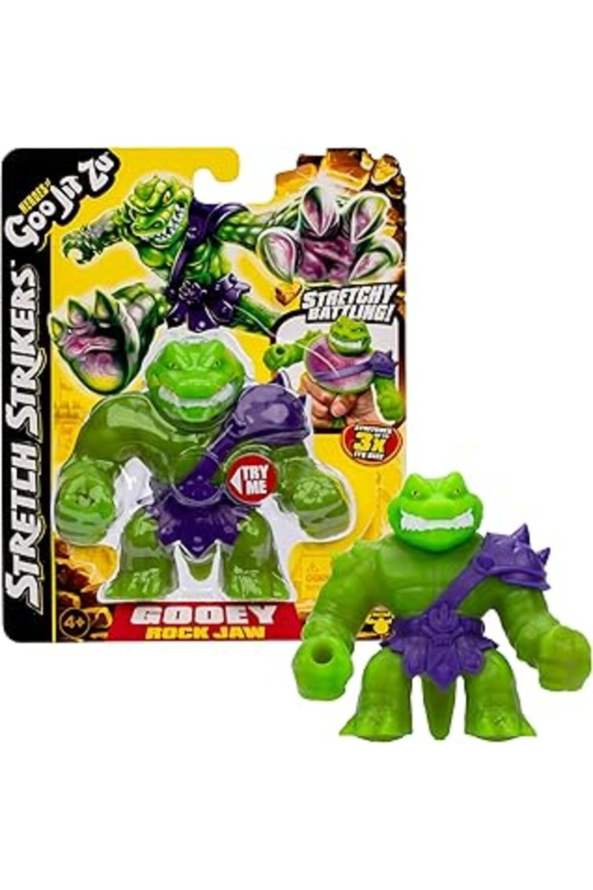 Heroes Of Goo Jit Zu Bandai Co42845 Aksiyon Figürü, Streç Örgü Figürünü Keşfedin, Rock Jaw, Esneyeb
