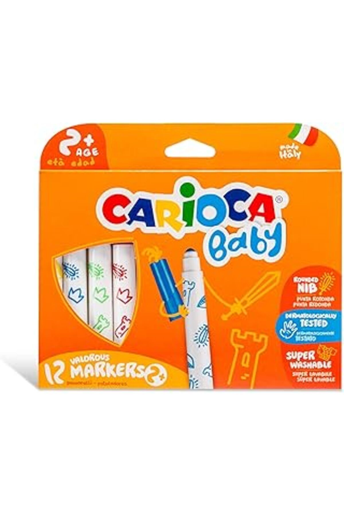 Carioca 12 Renk Baby Jumbo Keçeli Kalem 42814