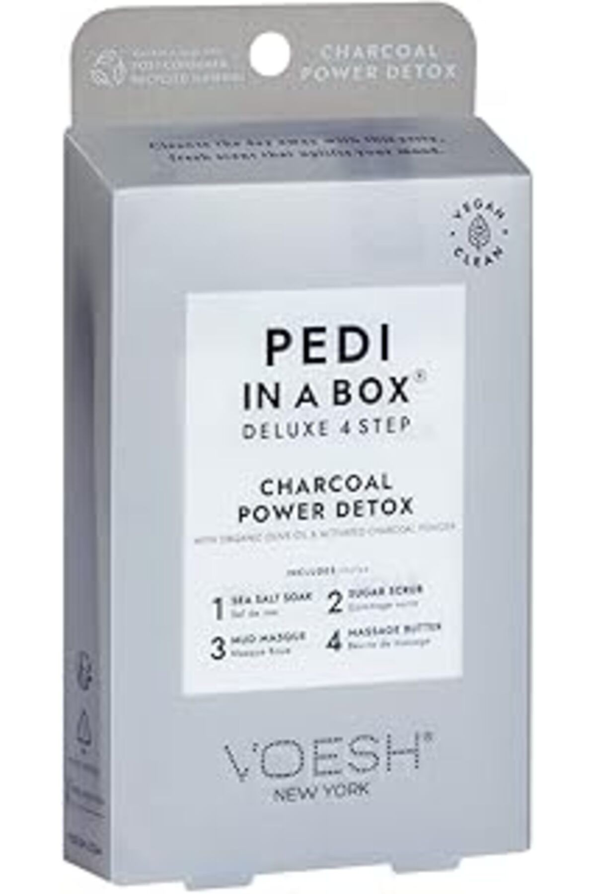 Voesh Pedi In A Box Deluxe 4 Adımlı Pedikür Seti Karbon