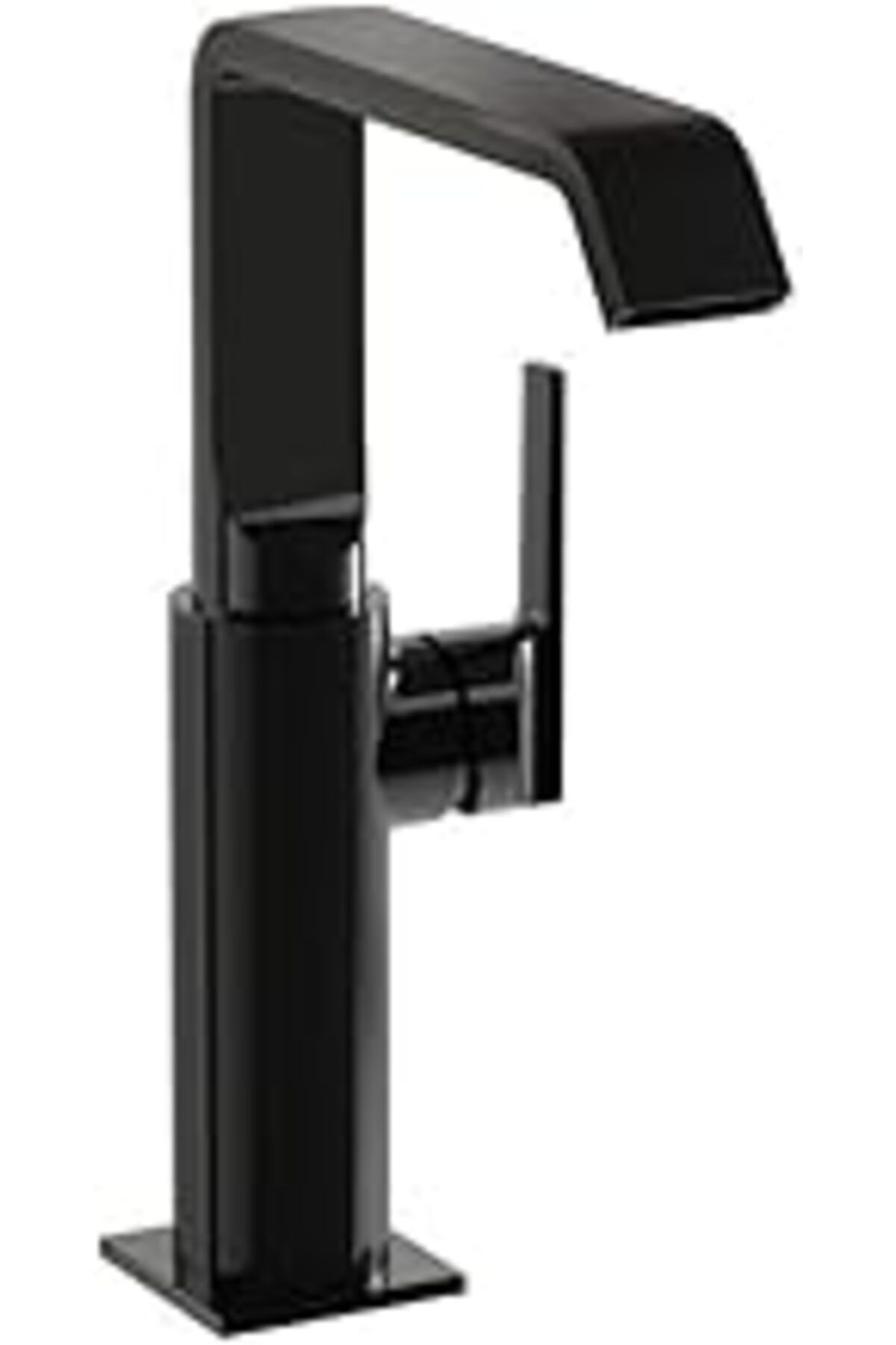 Vitra Suit A4276539 Çanak Lavabo Bataryası, Yandan Kumandalı, Parlak Siyah