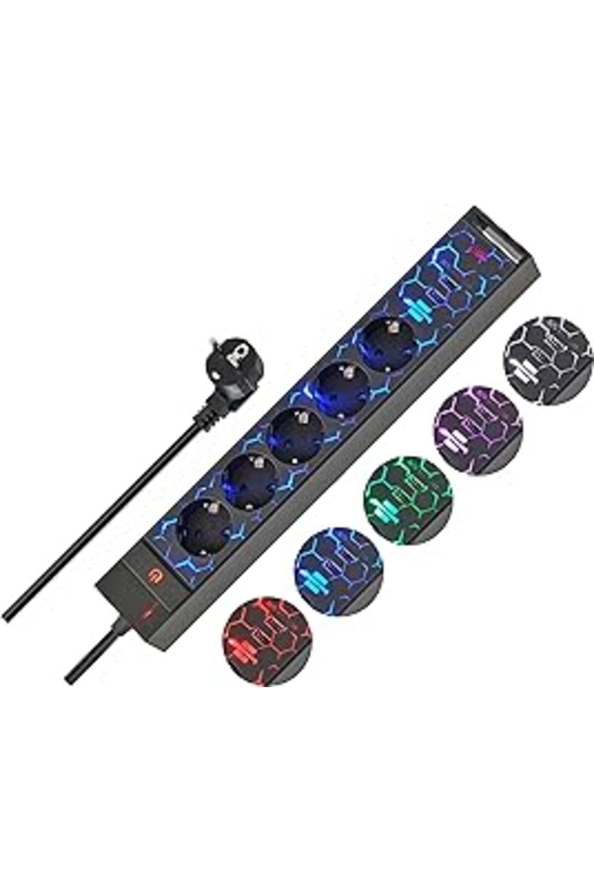 Brennenstuhl Gamer Prizi Gsl 05 Usb Led Aydınlatmalı 5 Soketli Çoklu Priz (oyun Kurulumu Için Led R