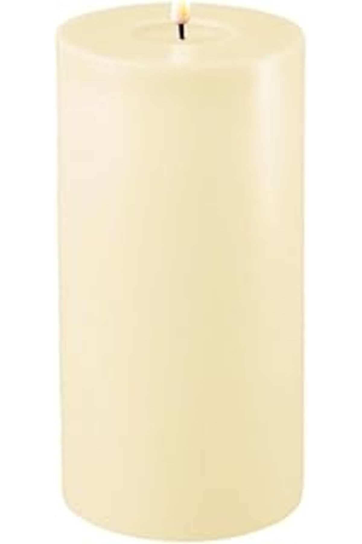Deluxe Homeart Krem Sütun Mum 10 X 20 Cm