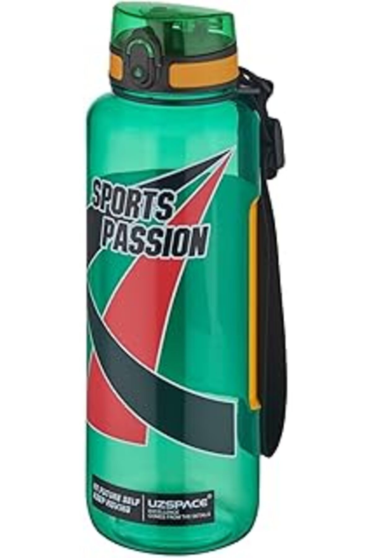 Uzspace Sports Passion Büyük Boy 1200 ml Tritan Su Matarası Kaydırmaz Tutma Özelliği