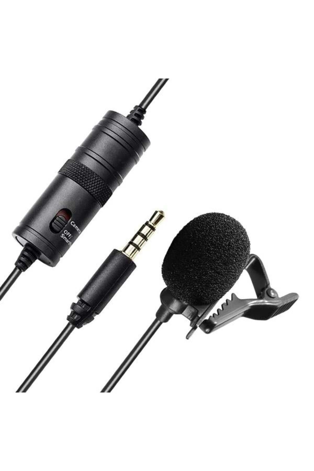 Haiki Hk-401 Profesyonel Youtuber Kamera Telefon Yaka Mikrofonu (6 Metre Kablolu)