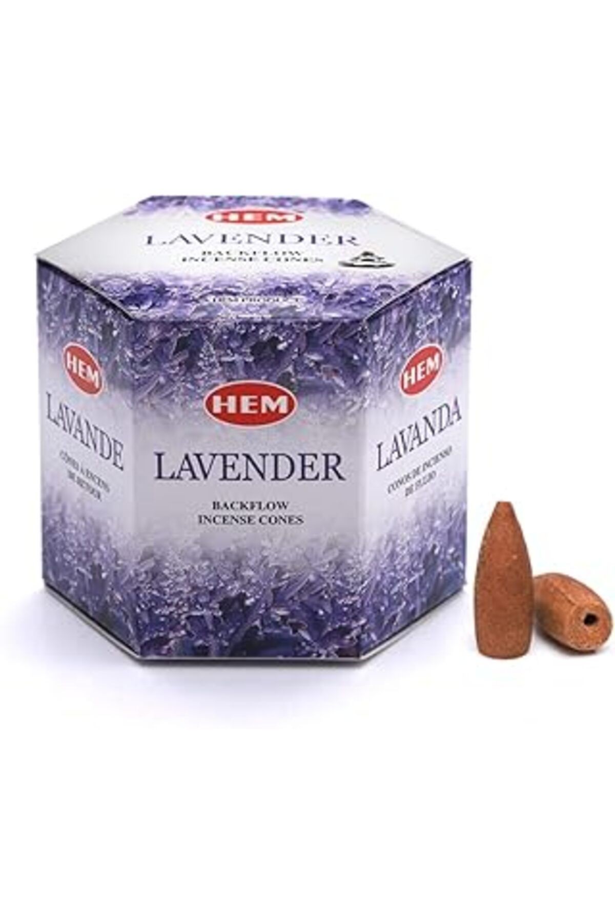 Hem Tütsü Geri Akış Şelale Lavanta Kokulu 40 Konik Tütsü - Lavander Backflow Incense Cones