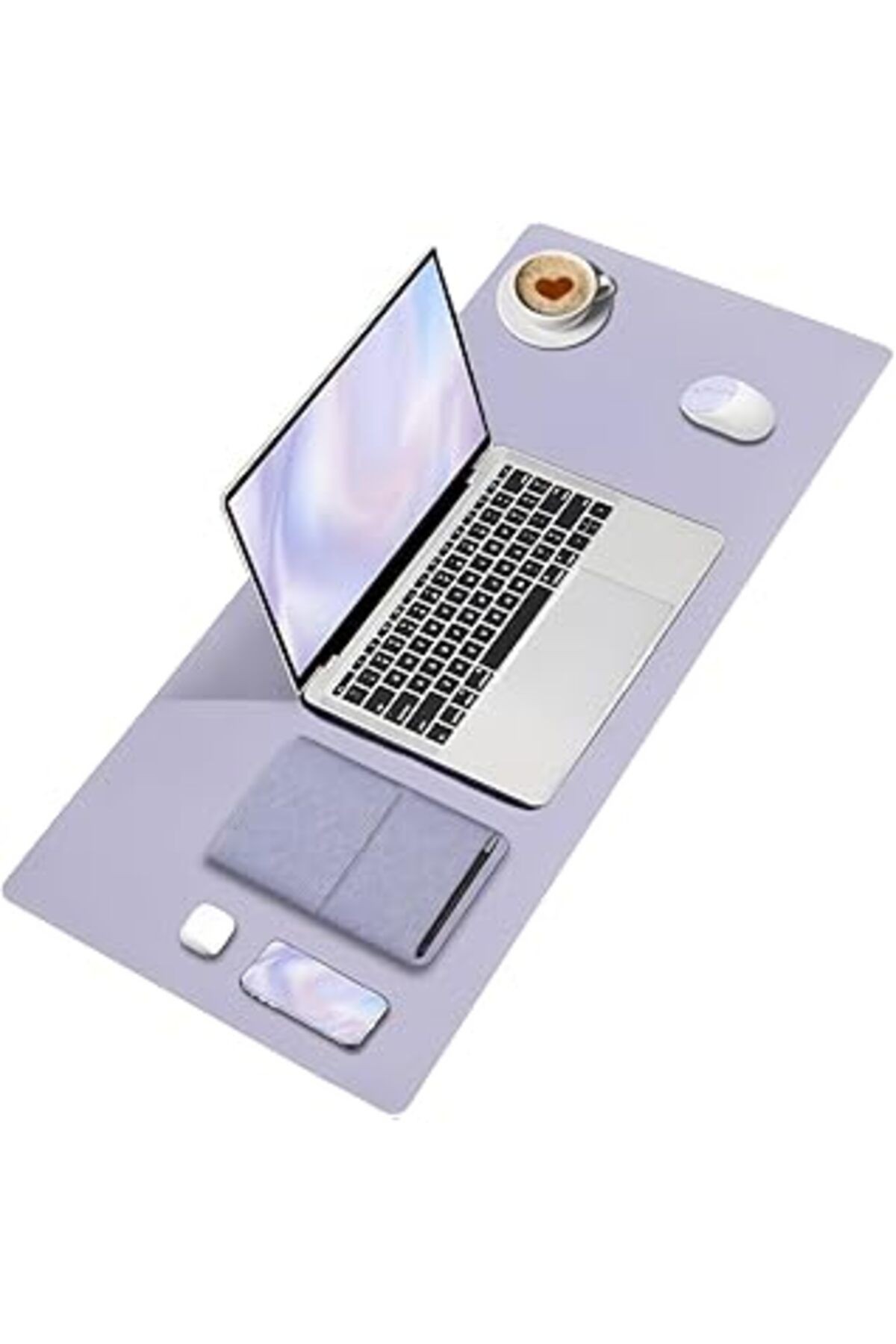 Black Deer Pu Deri Mouse Pad Dikişli Kenar Dayanıklı Büyük Boy Çift Yönlü Kullanım Ofis Masa Matı S