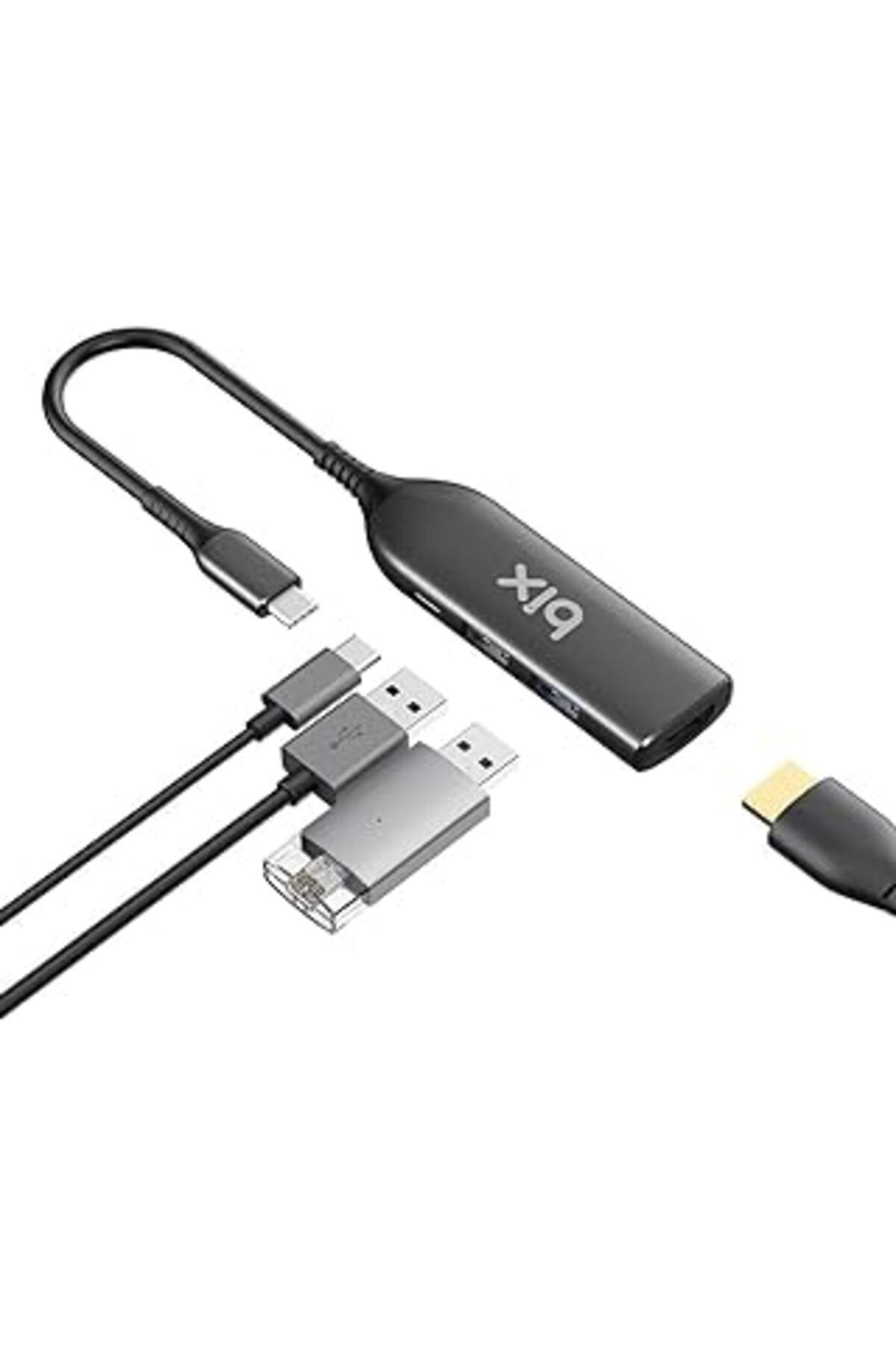 Bix Bx03Hb Max 4In1 Usb C Hub 4K@30Hz Hdcp Hdmi, Pd Port, 2X Usb, Macbook Uyumlu Çoklayıcı Adaptör