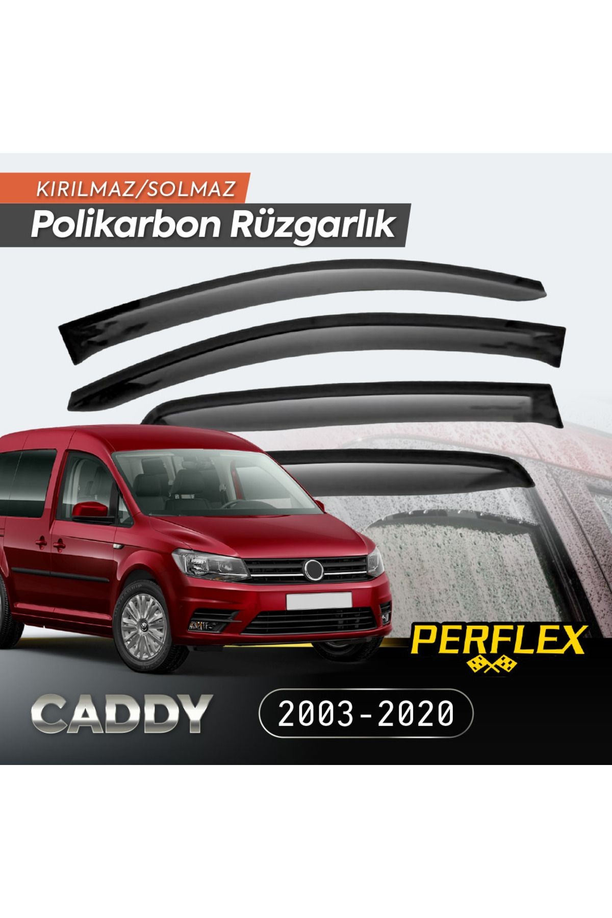Vw Caddy 2003-2020 Cam Rüzgarlığı V2 Mugen