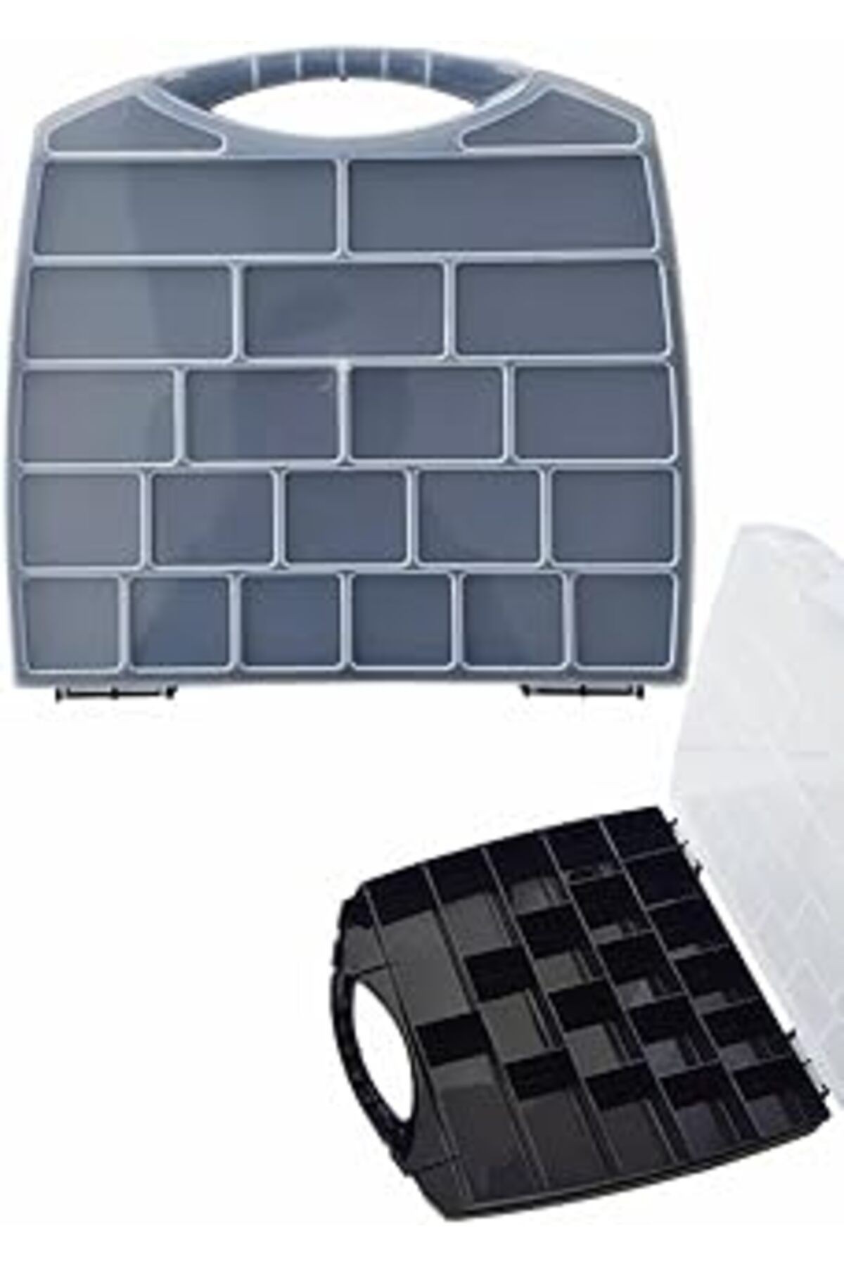 20 Bölmeli Organizer, Küçük Parçalar Saklama Kutusu, Şeffaf Plastik Alet Düzenleyici Saklama Kutusu