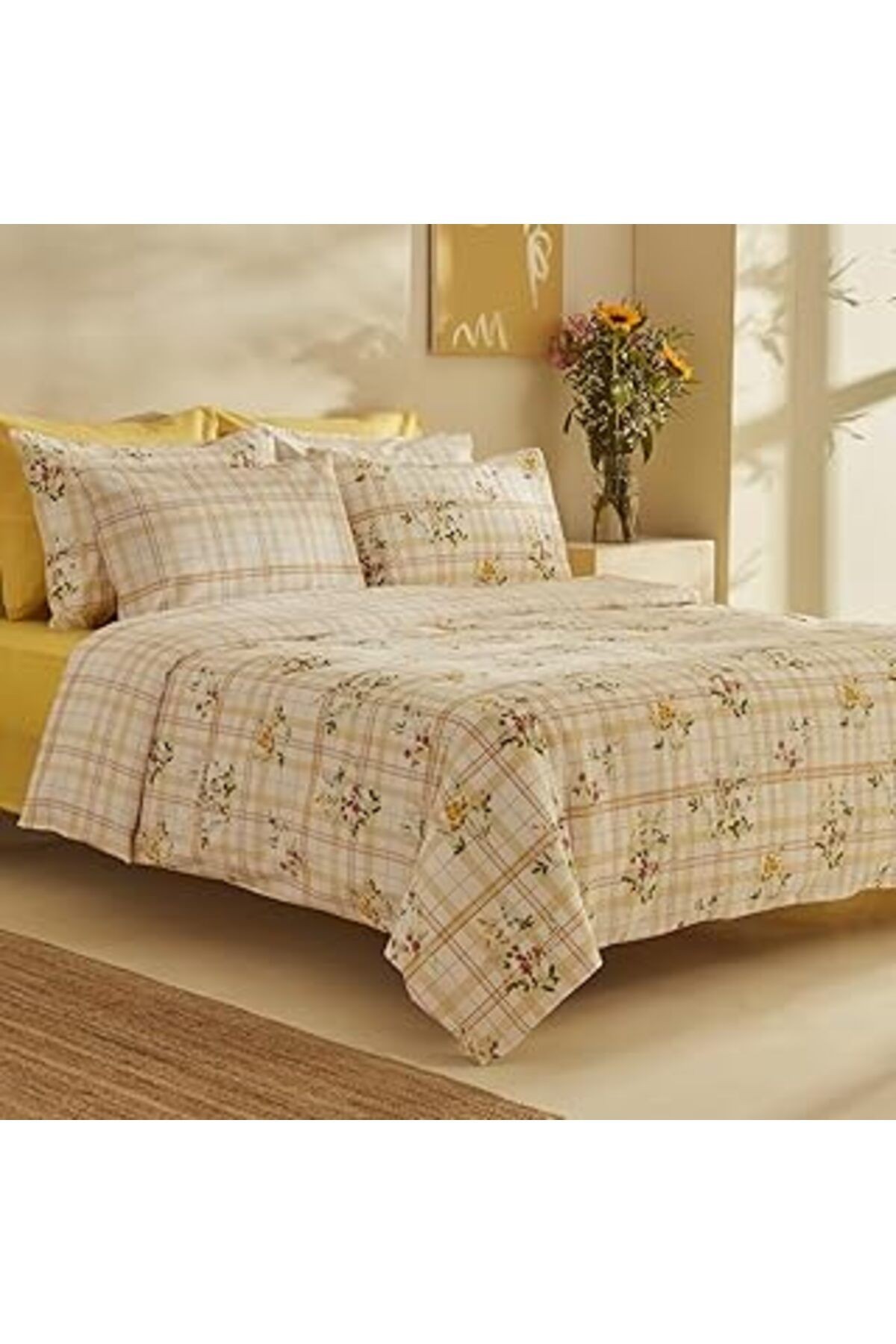 Karaca Home Minella%100 Pamuk Soft Touch Çift Kişilik Nevresim Takımı Sarı