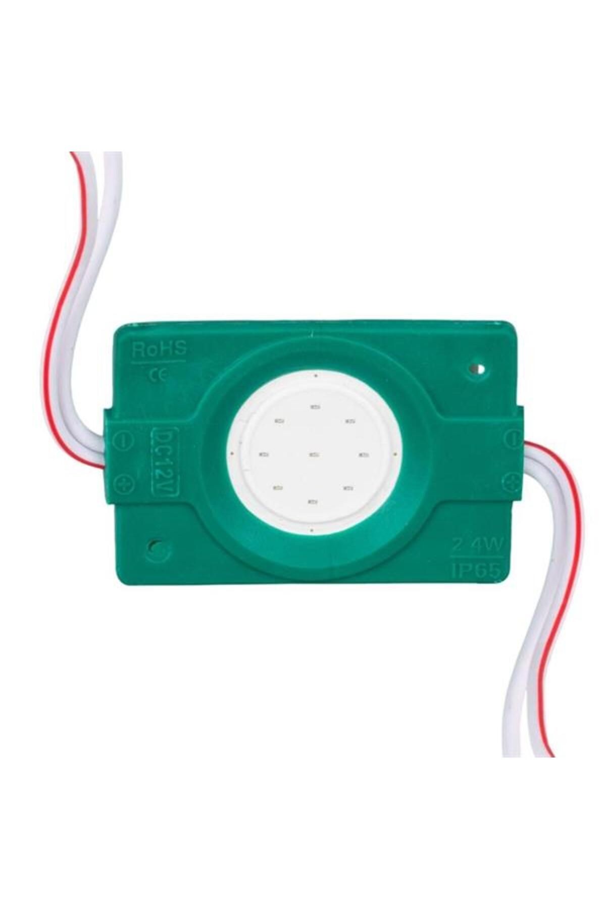 12 Volt 2.4 Watt Yeşil Cob Led Modül - 40X22 Mm