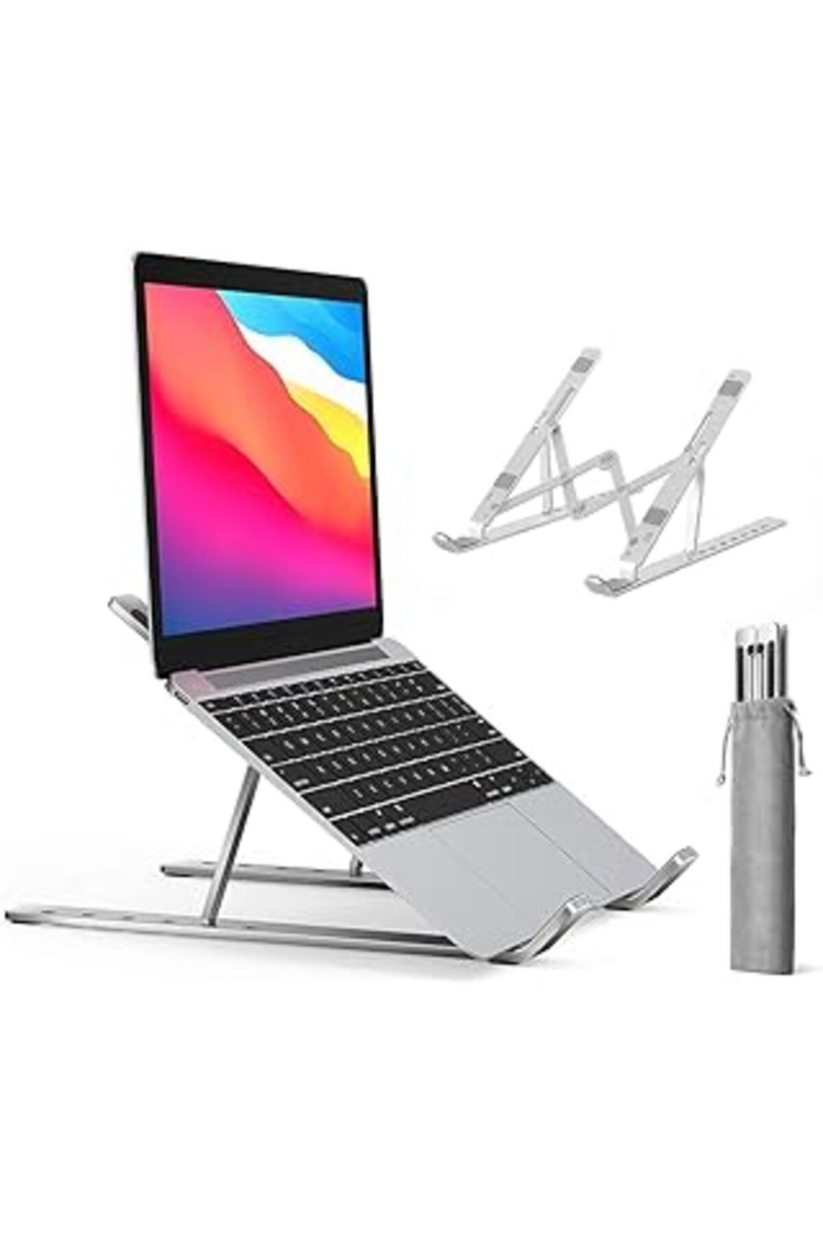 Ht-119 Katlanır Laptop Ve Tablet Standı, Siyah