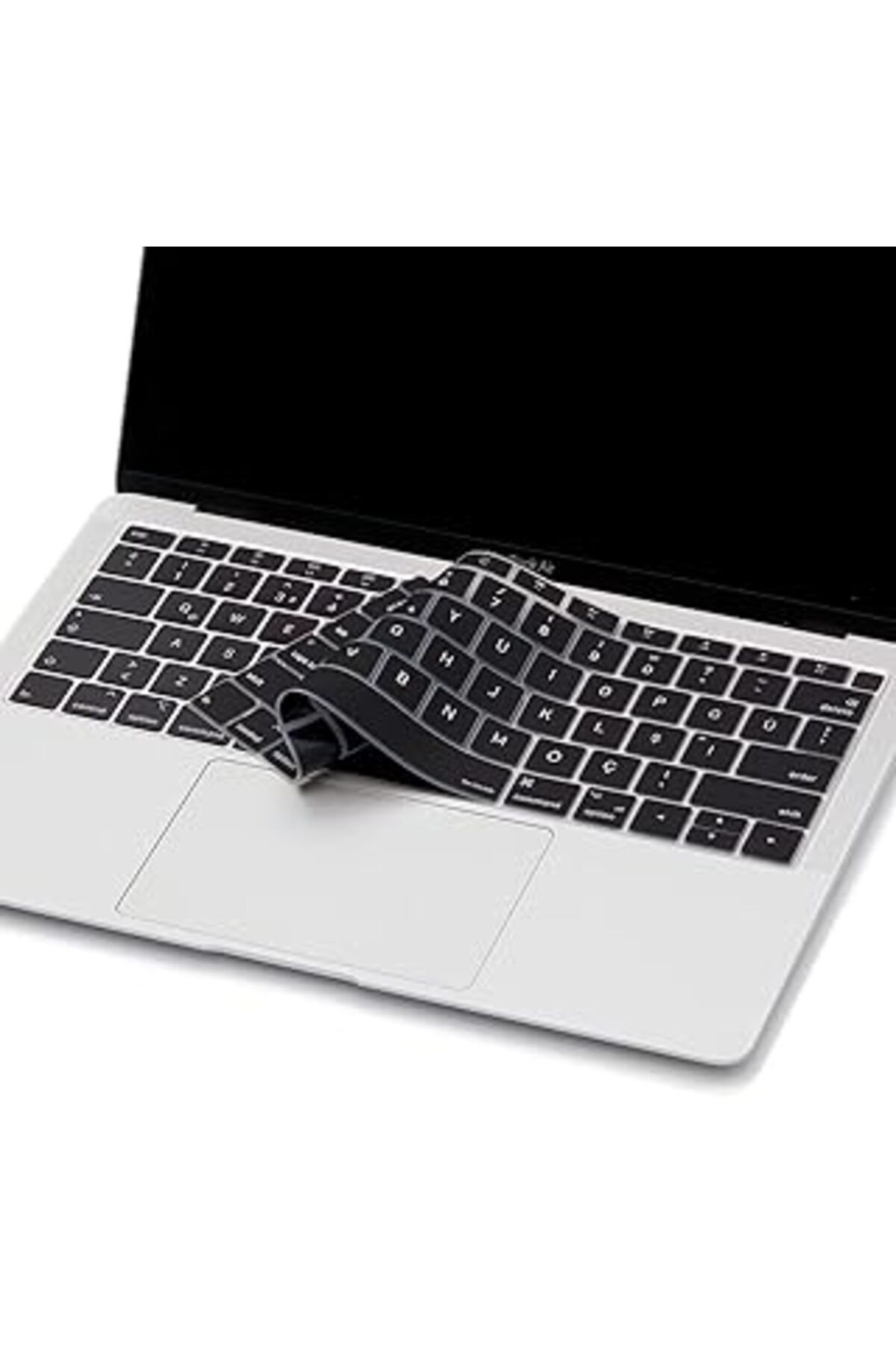 Mcstorey Laptop Macbook Air 13Inç Klavye Koruyucu (Us To Tr) Touchid'Li A1932 Ile Uyumlu Siyah