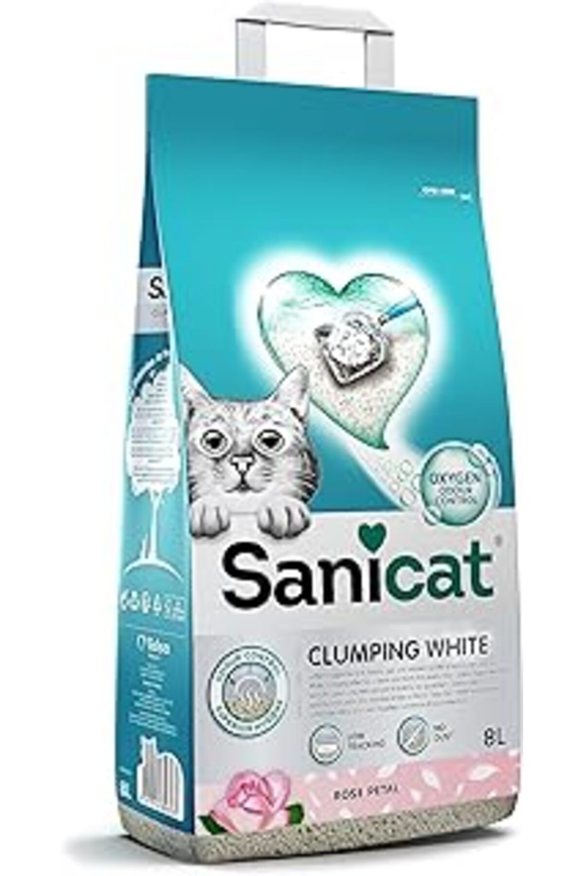 Sanicat Clumping White Rose 8L