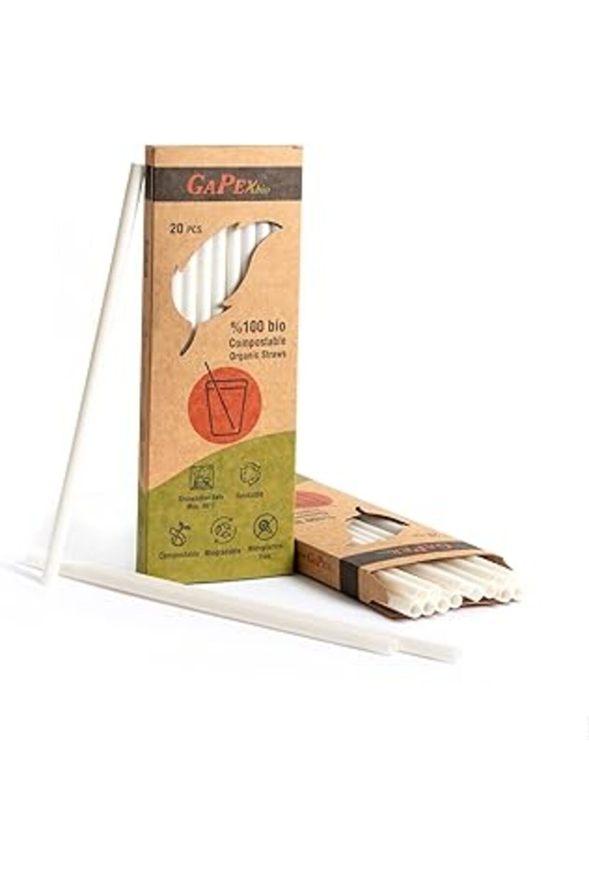 Gapex Bio Naturel (%100 Bitki Bazlı), Tekrar Kullanılabilir, Kompostlanabilir, Biyoçözünür (Doğada