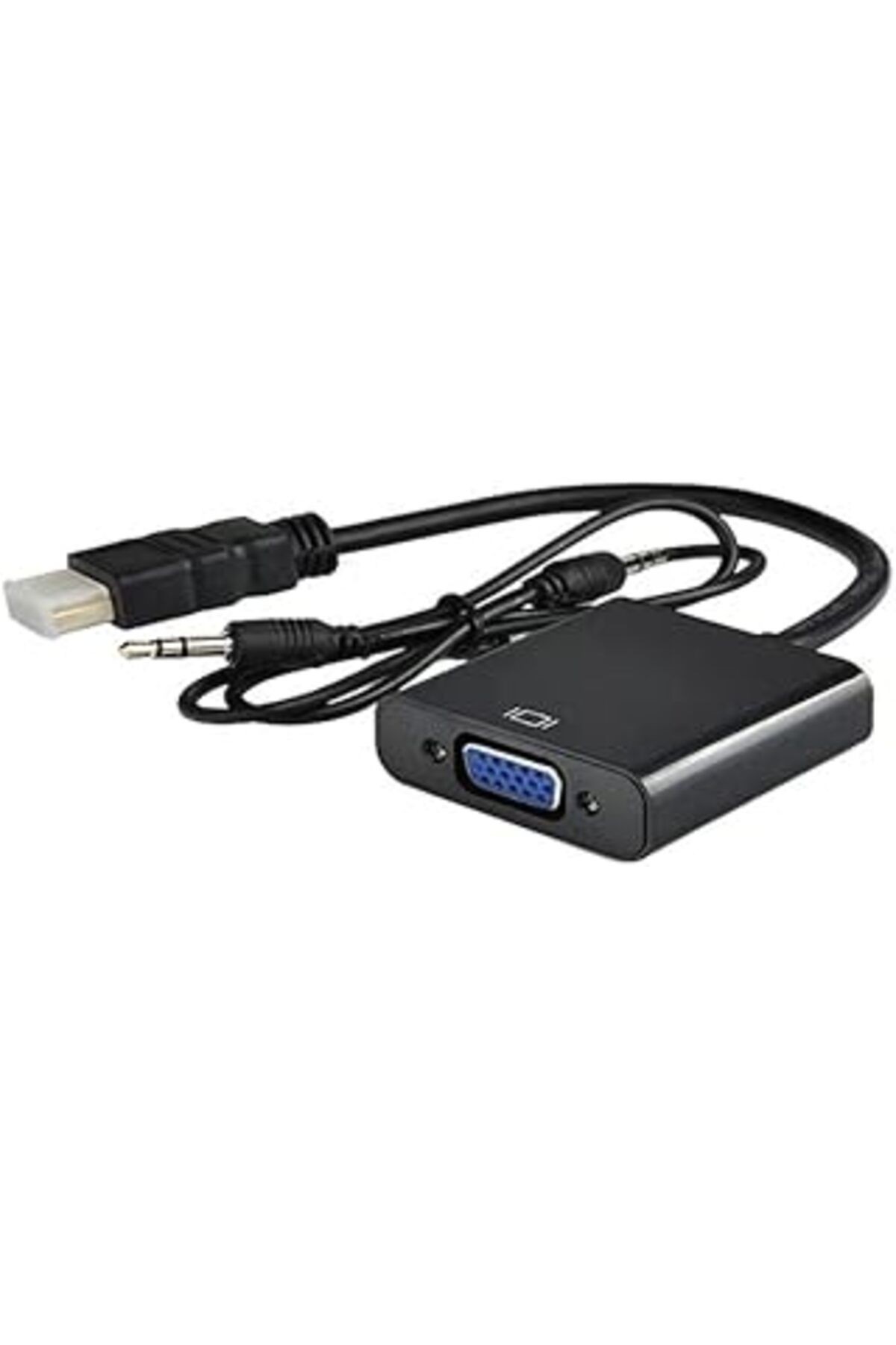 Hdmi To Vga Dönüştürücü Ses Kablosu Siyah