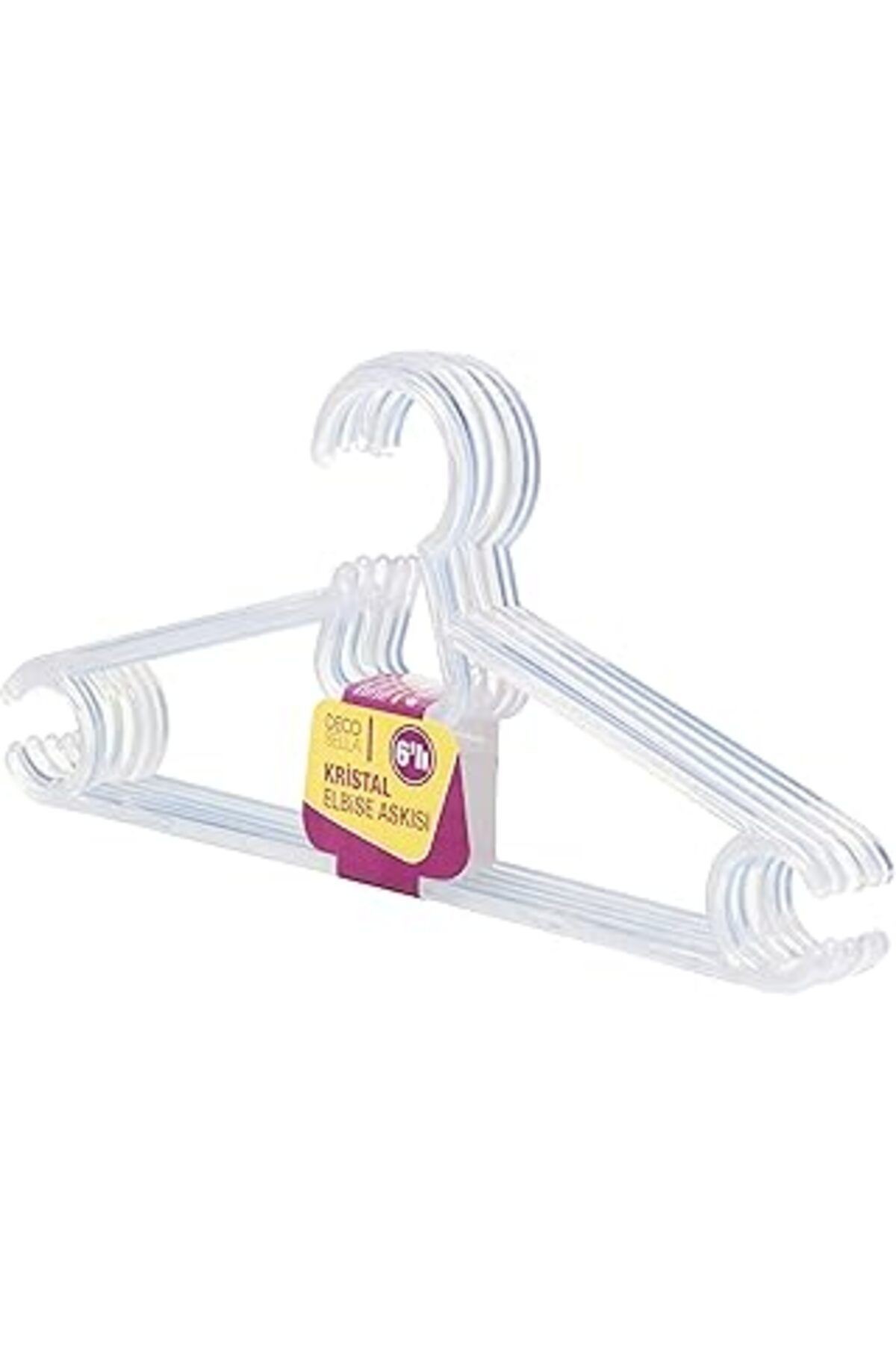 Decobella 50614 6 'lı Kristal Elbise Askısı