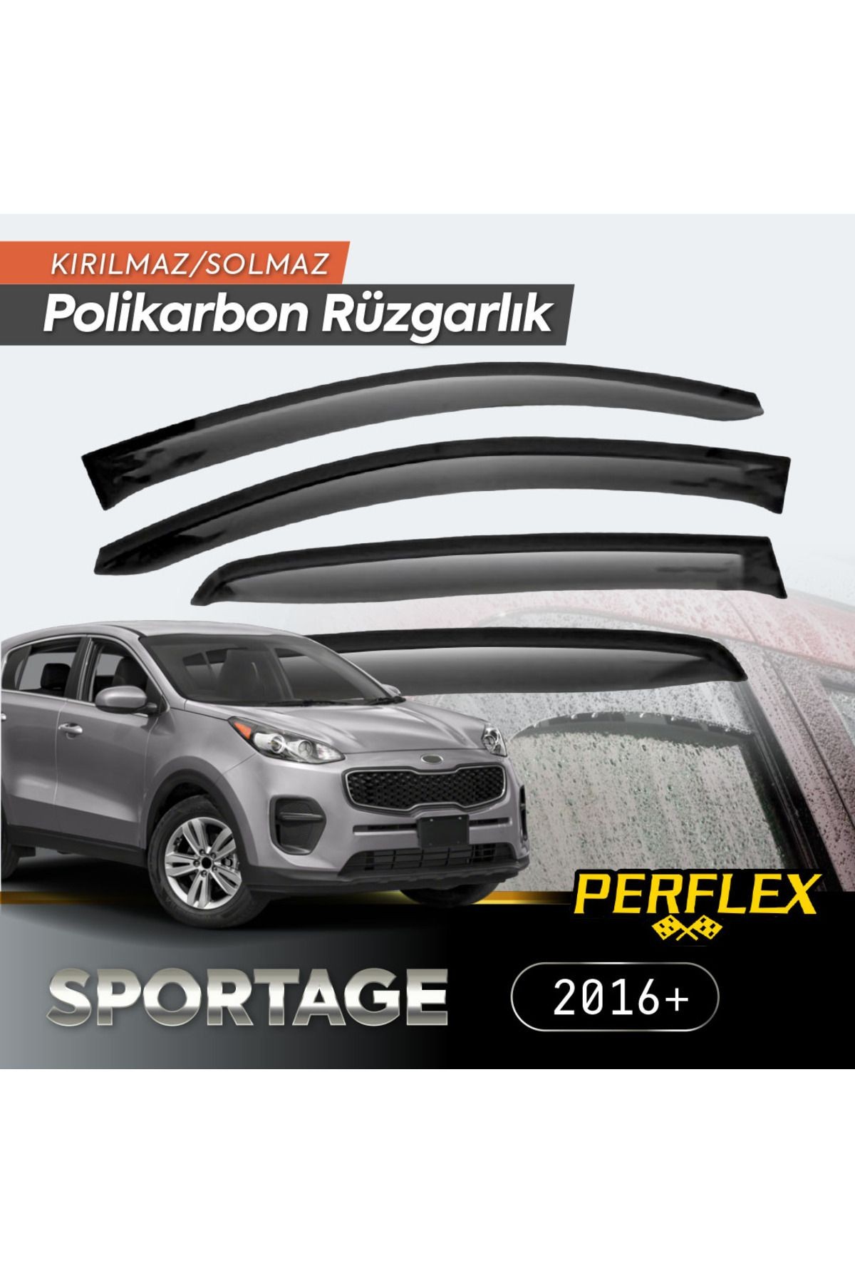 Kia Sportage 2016 Cam Rüzgarlığı V2 Düz