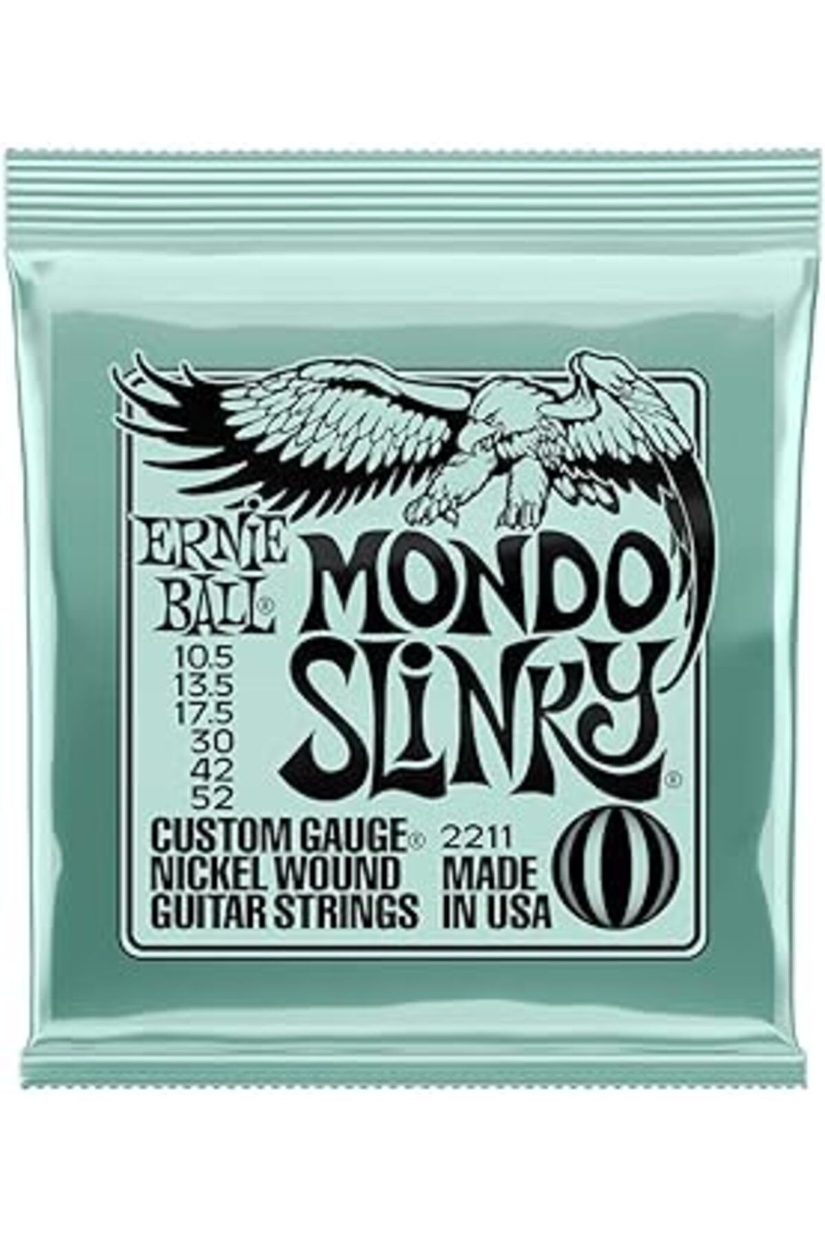Ernie Ball Mondo Slinky Nickelwound Electric Guitar Strings 10.5-52 Gauge