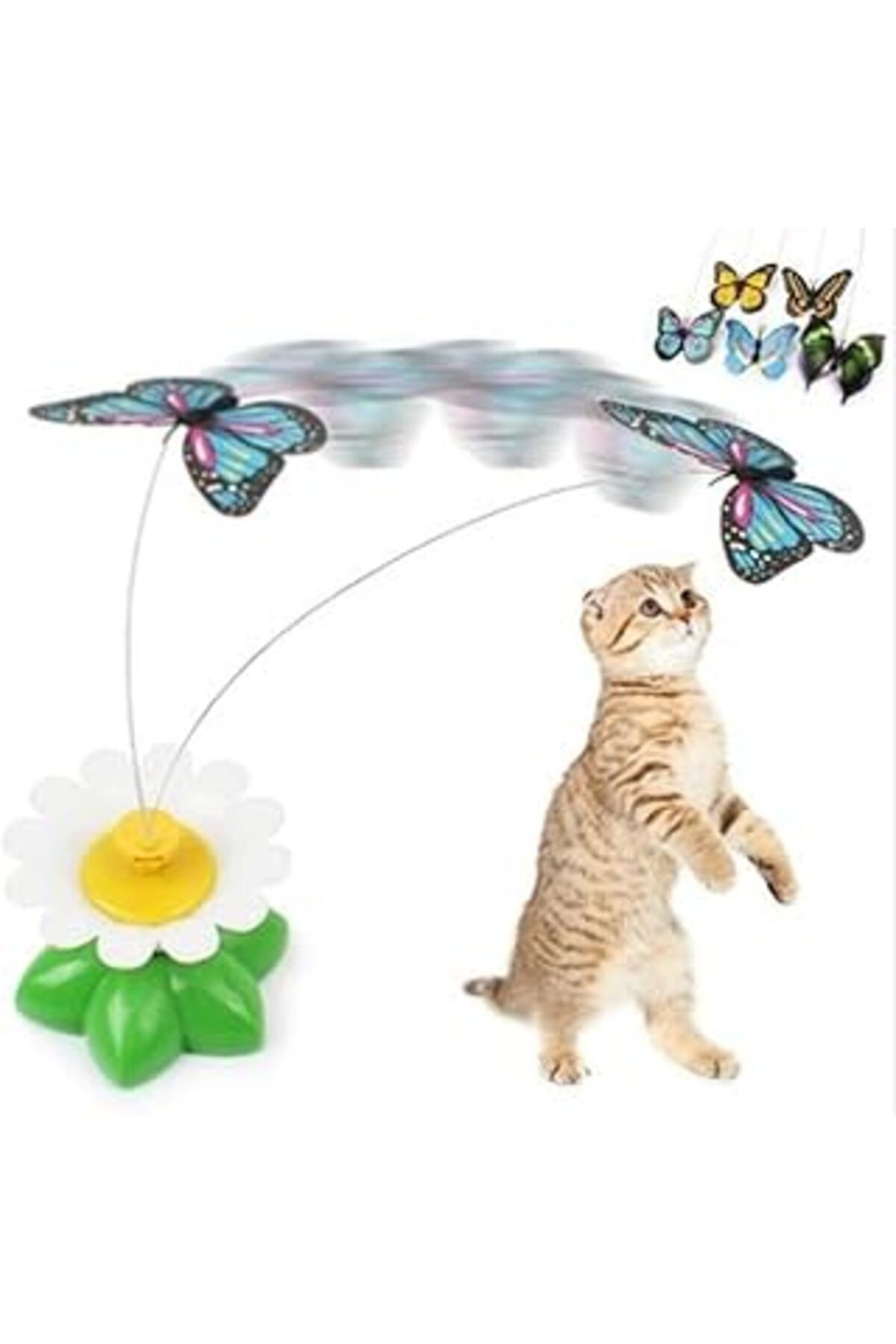 Buffer Kedi Oyuncağı, Hareketli Dönen Kelebek, Pille Çalışır