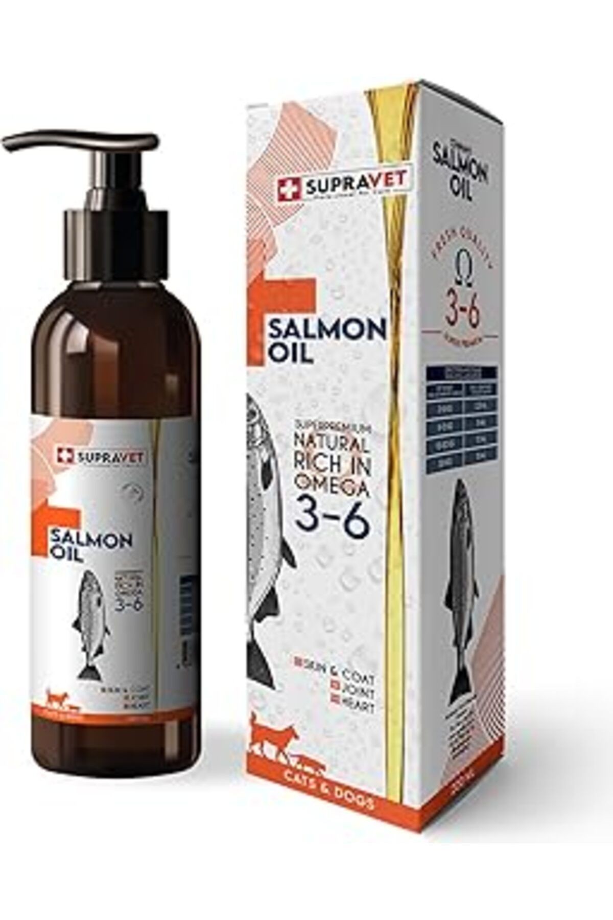 Supravet Salmon Oil Cats And Dogs 200 ml Doğal Kedi Köpek Norveç Somon Yağı