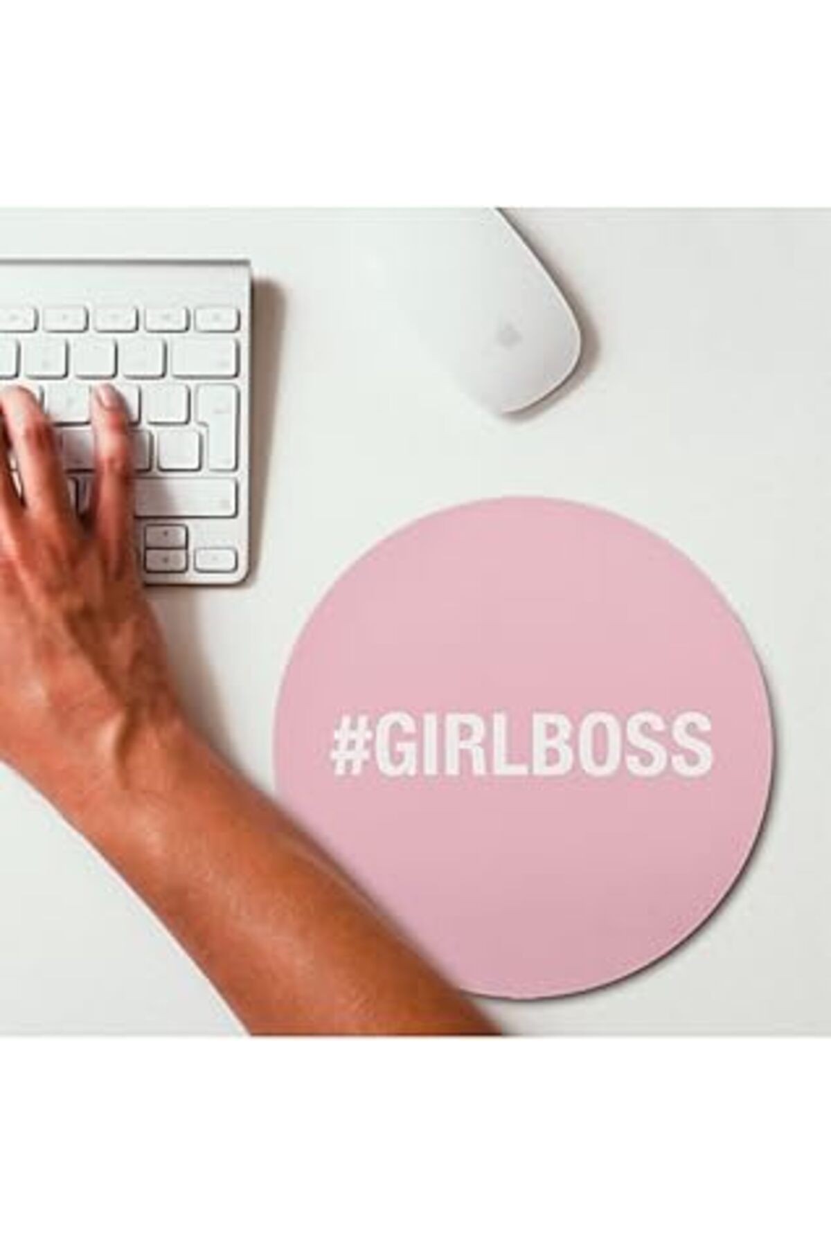 Hediyesepeti Girlboss Hashtag Tasarımlı Hediye Mousepad - Mouse Pad - Fare Altlığı