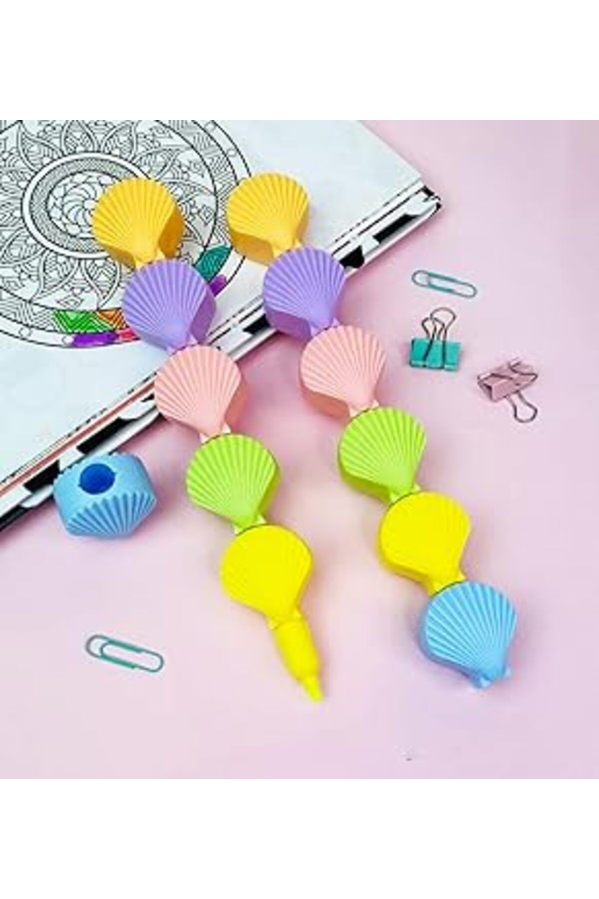 Giftmoda 5'Li İstiridye Tasarımlı Keçeli Kalem