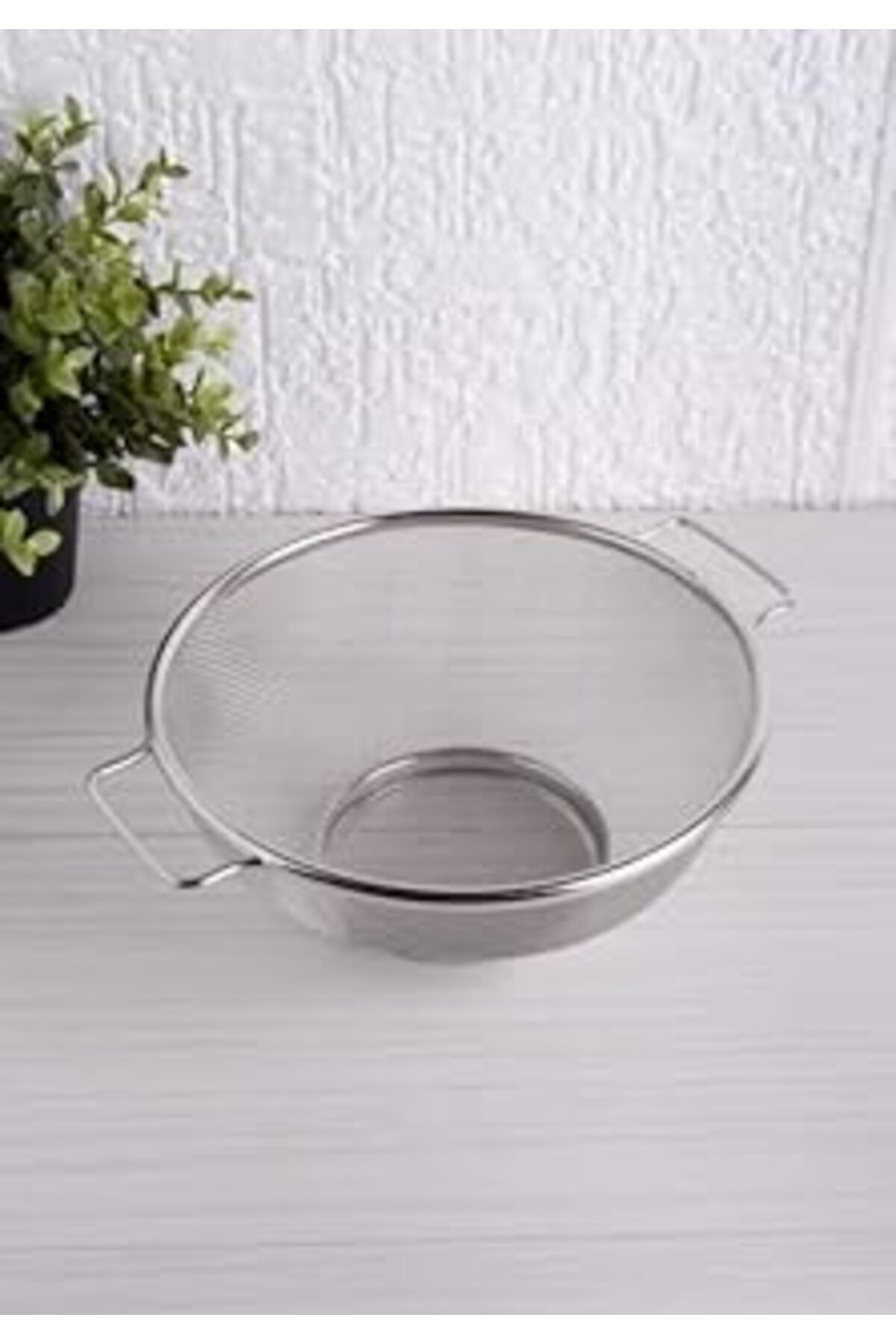 Deconox Paslanmaz Çelik Çift Kulplu Sepet Süzgeç 22cm*10cm, Salata Süzgeci Meyve Süzgeci, Makarna S