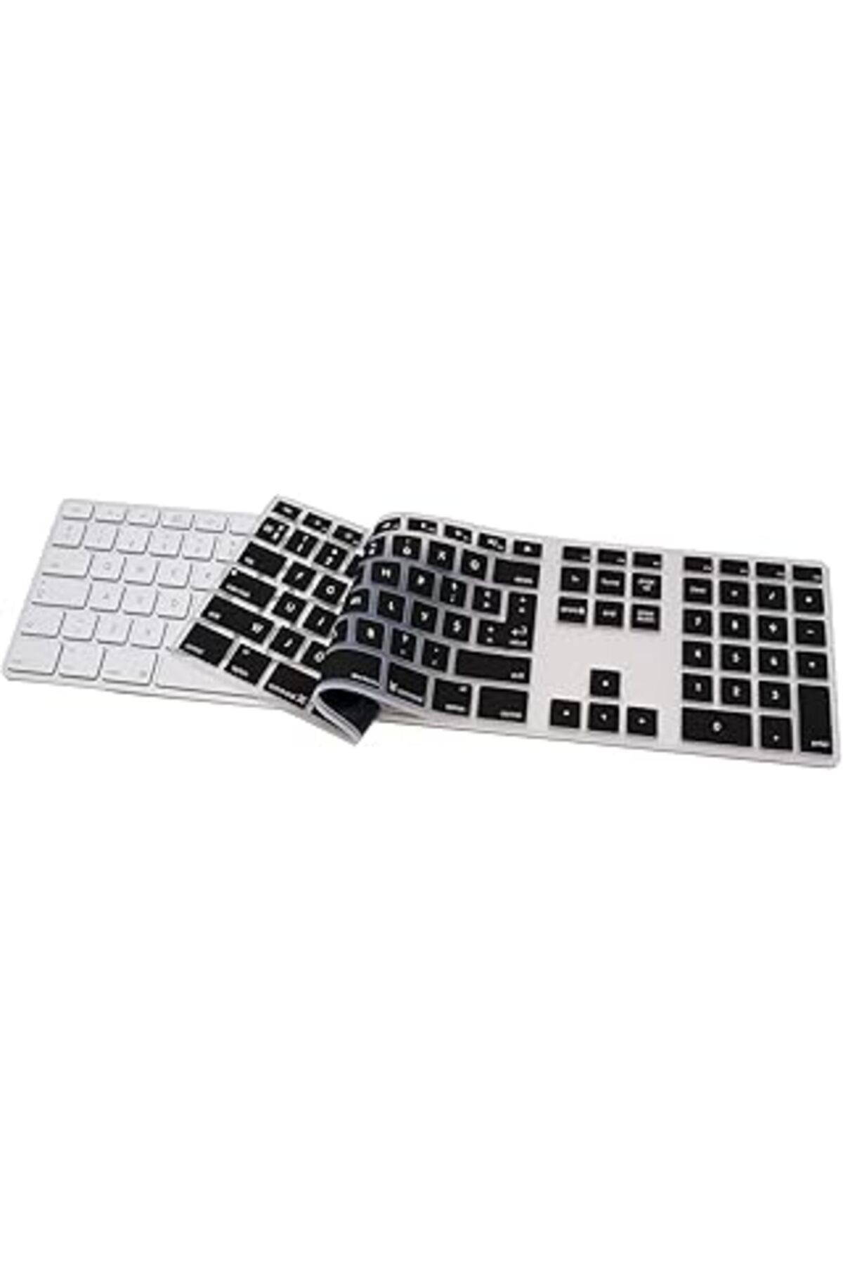 Mcstorey Apple Magic Keyboard-1 A1243 Ile Uyumlu Klavye Koruyucu F-Türkçe Numerik Daktilotip Baskı