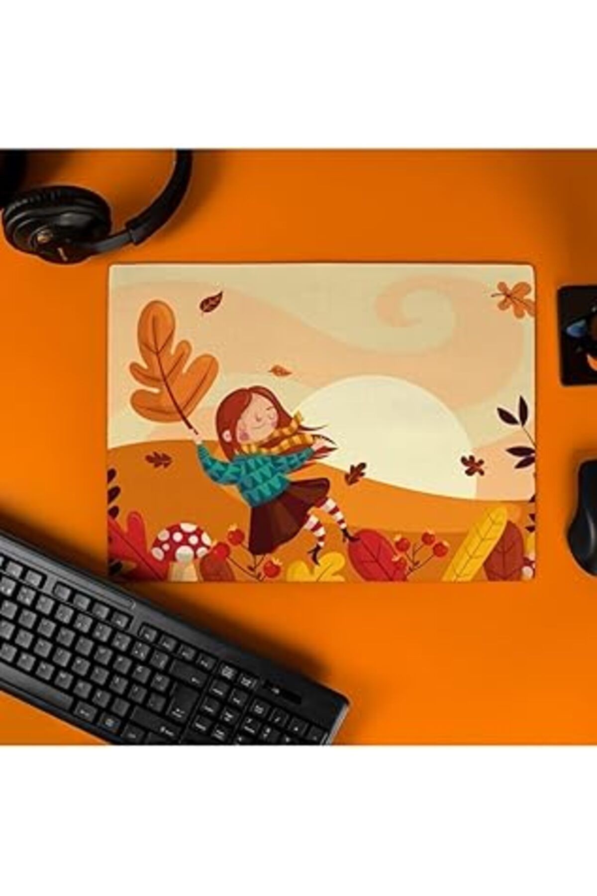 Hediyesepeti Arkadaşa Hediye Sonbahar Tasarımlı 40x30 Mousepad - Mouse Pad - Fare Altlığı - Mouse P
