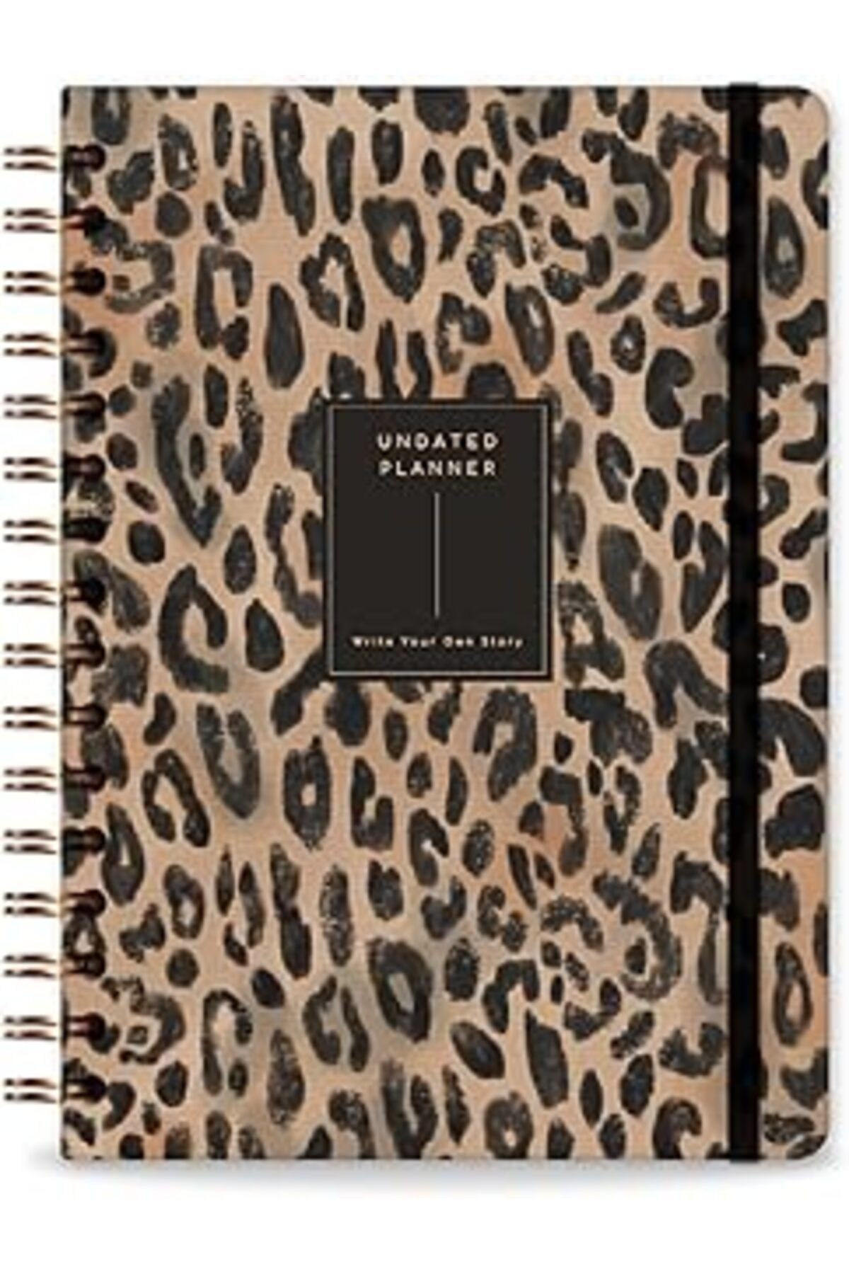 A5 Spiralli Süresiz Planlayıcı Ajanda Leopar - 15X21