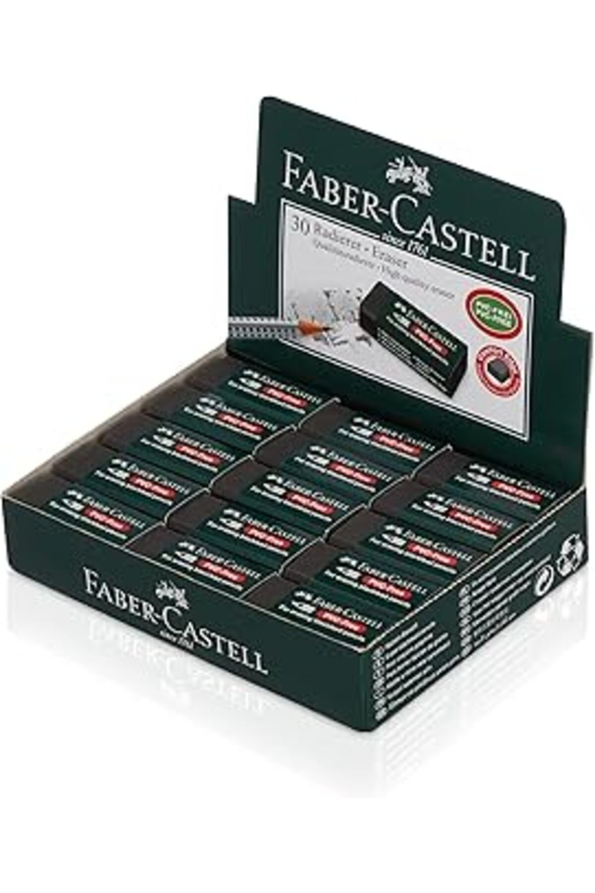 Faber-Castell 7089 Siyah Silgi, 30'Lu