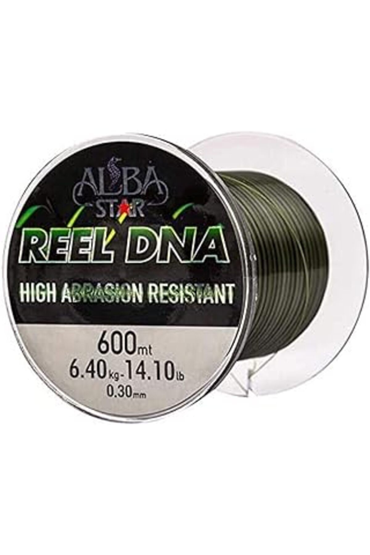 Alba Star, Albastar Reel Dna Misina Camuflaj 0.30Mm - 600Mt - 6.4Kg, Yeşil