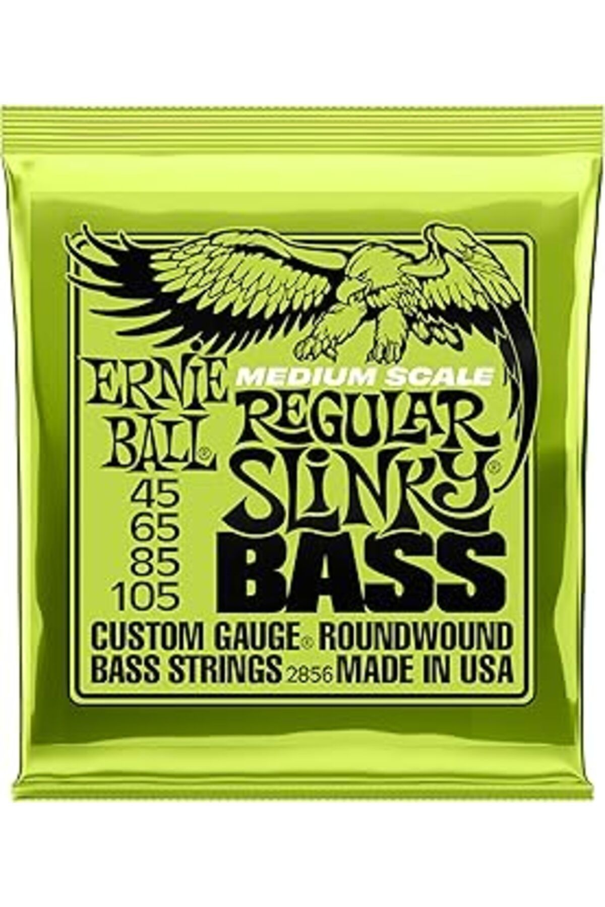 Ernie Ball Düzenli Slinky Nikel Yara Orta Ölçekli Bas Enstrüman Telleri, Ölçü 45-105