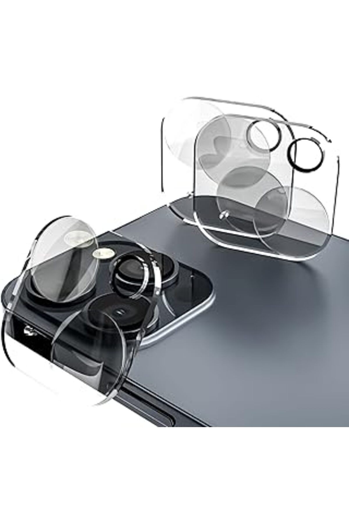 Bause Iphone Uyumlu 9H Temperli Kamera Lens Koruyucu Kapak - Şeffaf (Iphone 11)